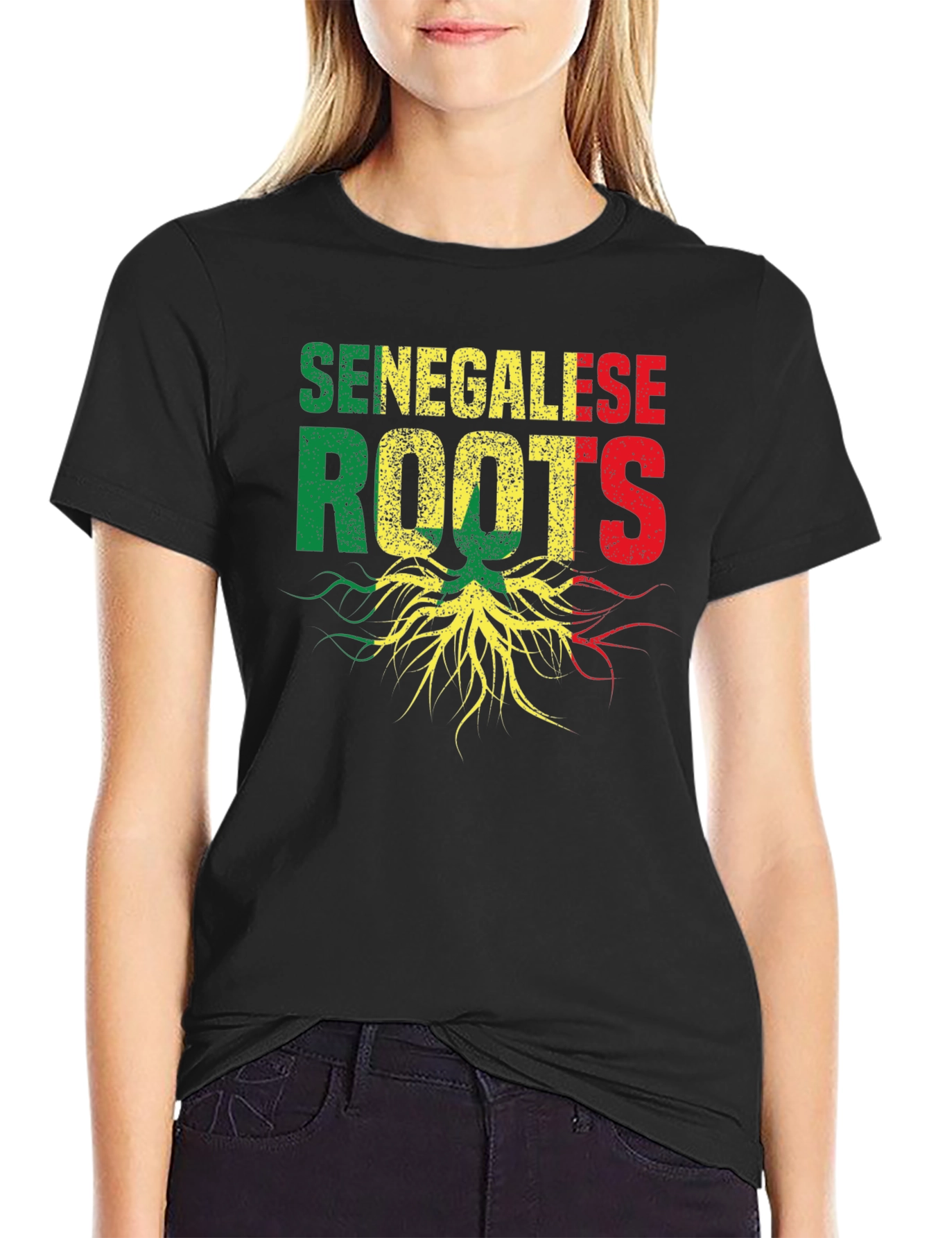 Senegalese Roots Graphic T-Shirt - Black