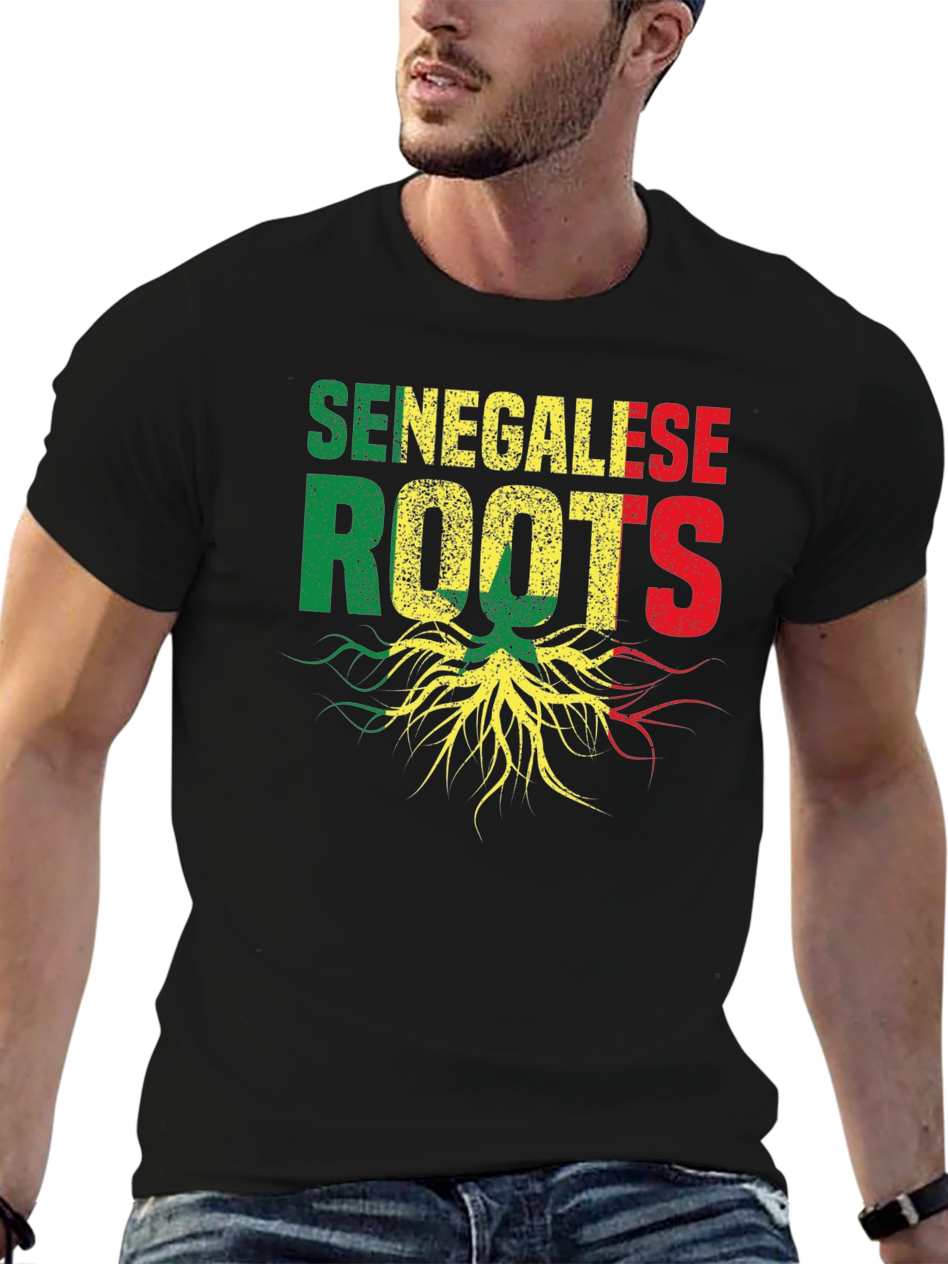 Senegalese Roots Graphic T-Shirt - Black