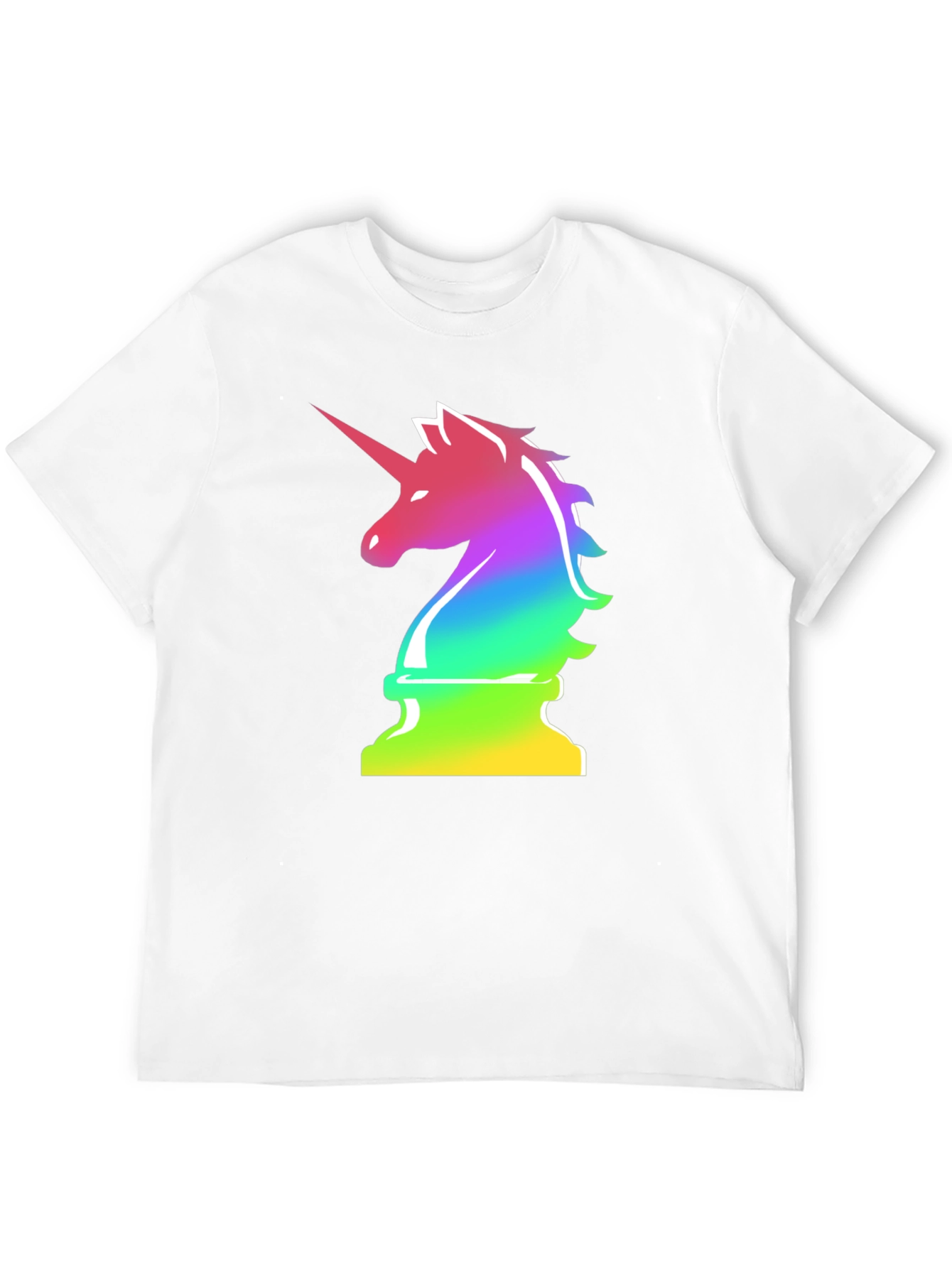 Rainbow Unicorn Chess Piece T-Shirt