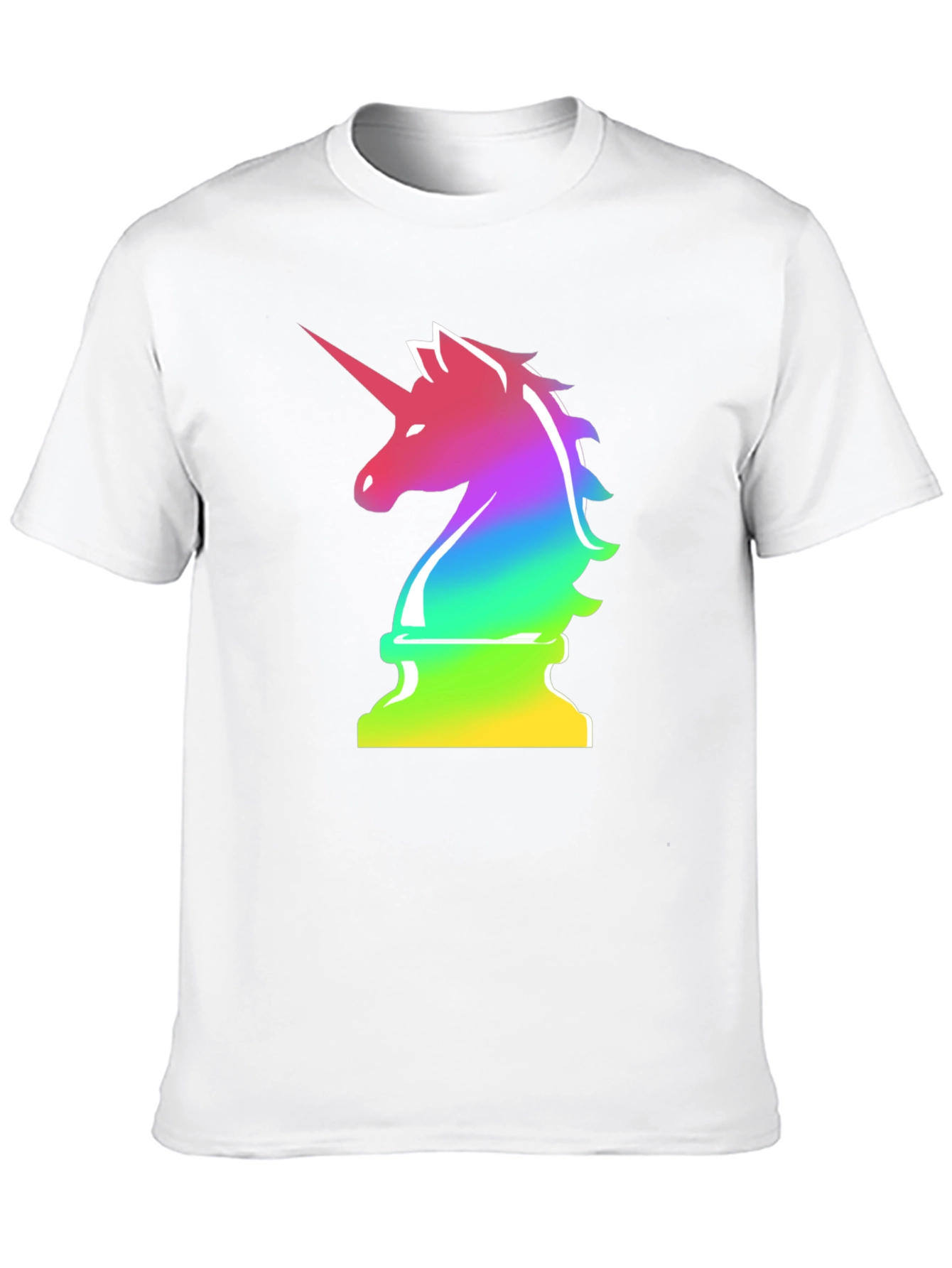 Rainbow Unicorn Chess Piece T-Shirt