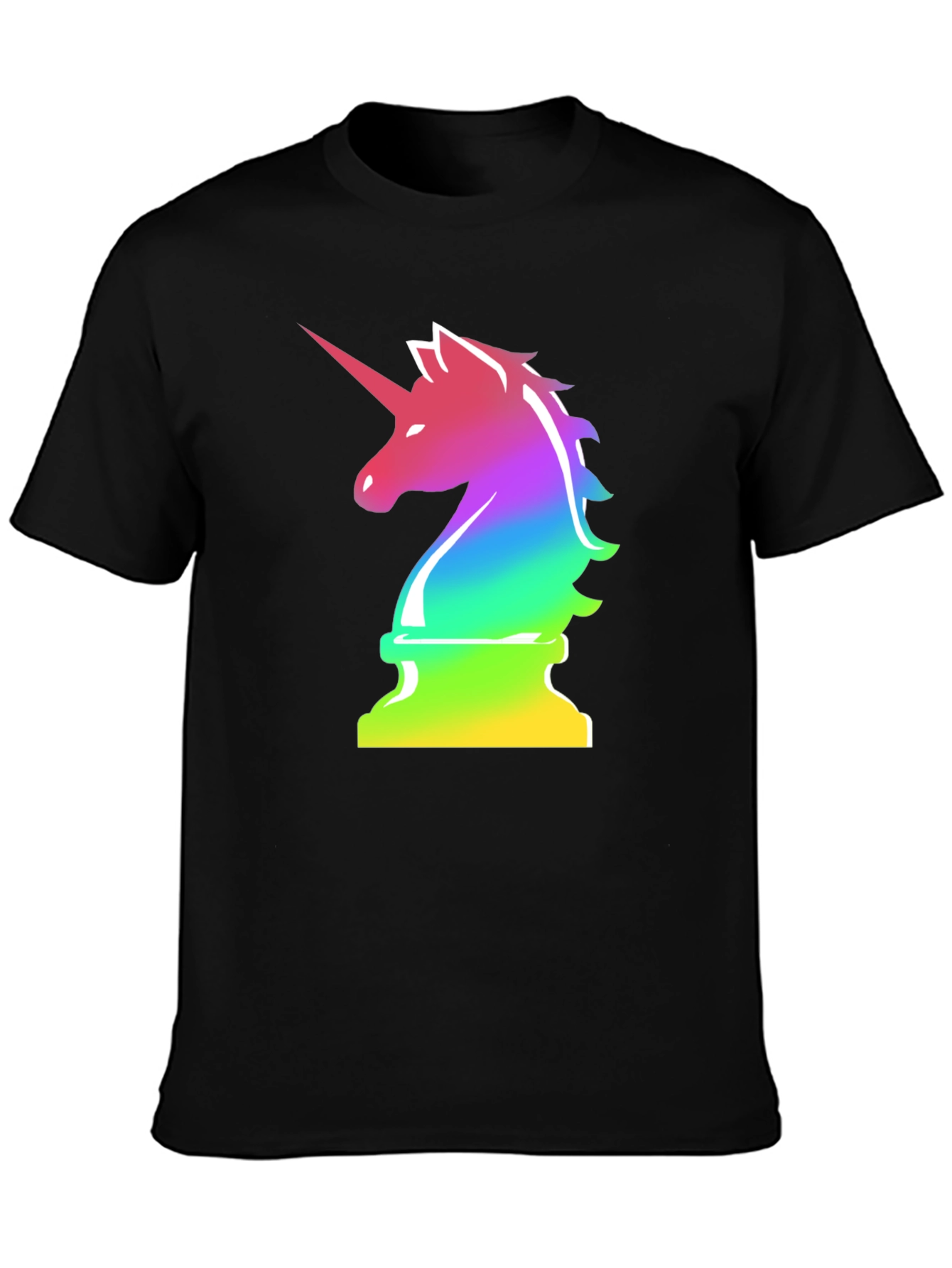 Rainbow Unicorn Chess Piece T-Shirt