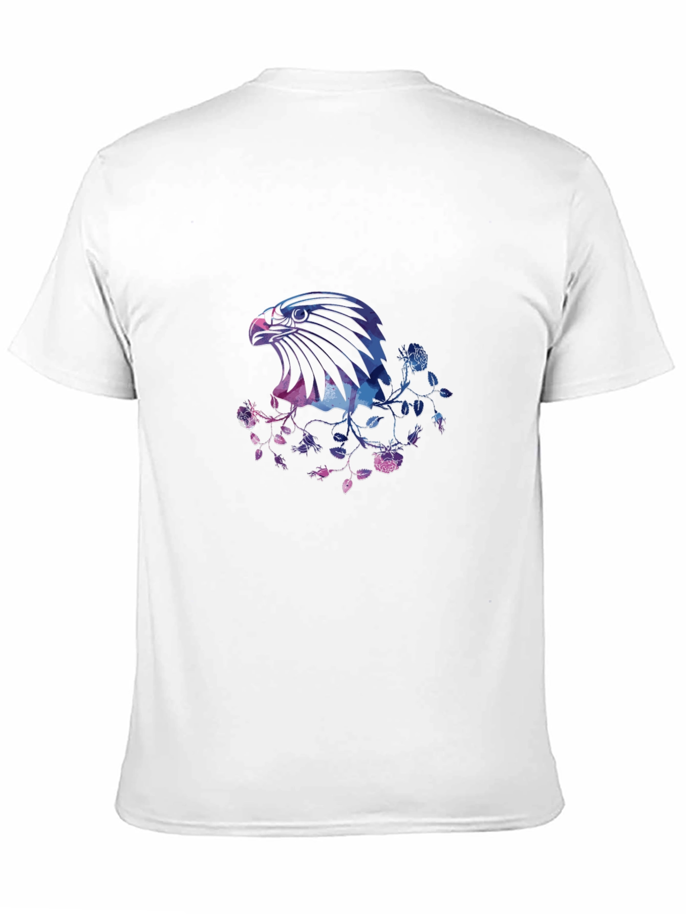 Eagle Floral Print Mens T-Shirt