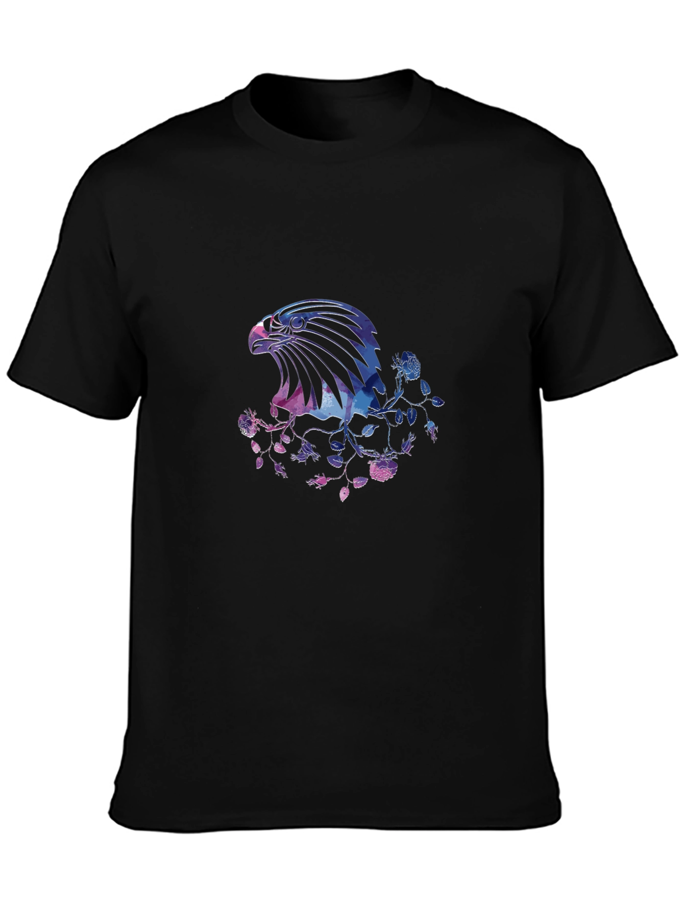 Eagle Floral Print Mens T-Shirt