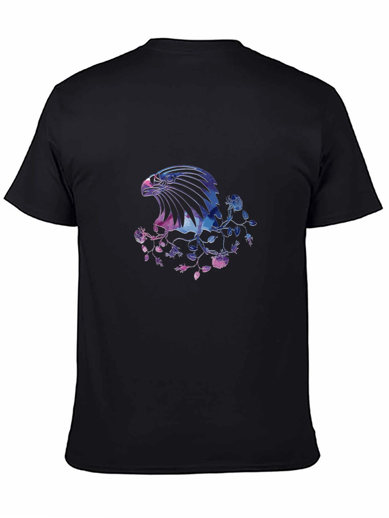 Eagle Floral Print Mens T-Shirt