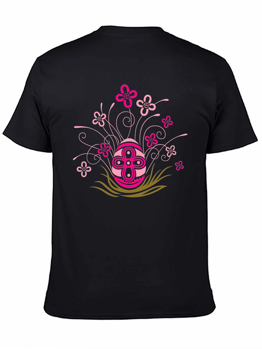 Floral Easter Egg Tee - Unique Graphic T-Shirt