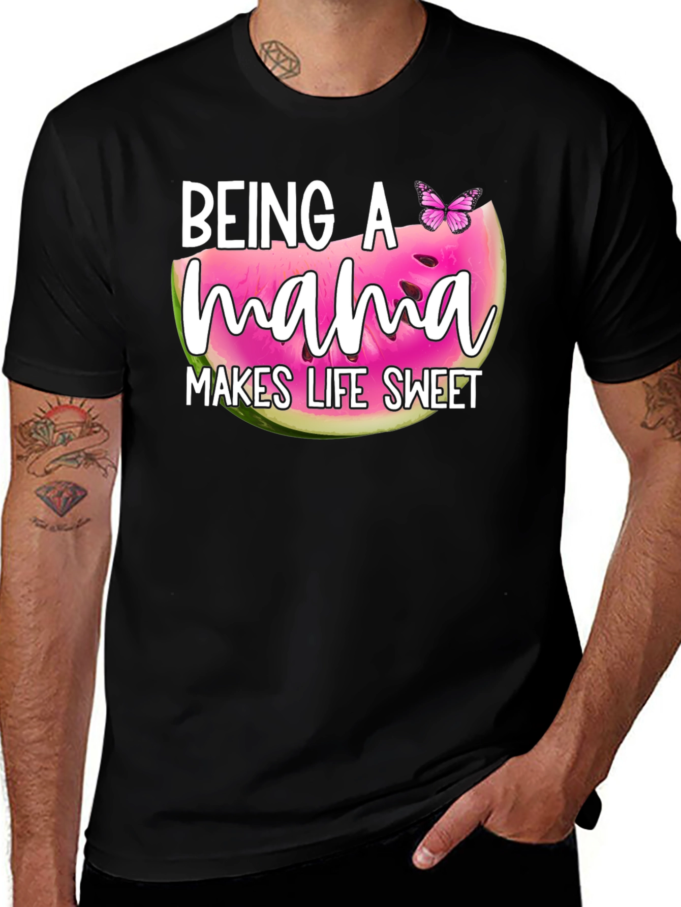 Sweet Mama Graphic Tee - Watermelon Print