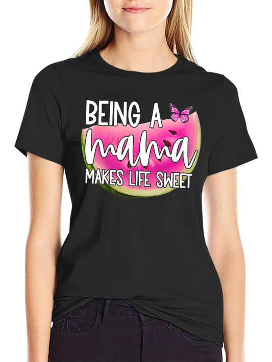 Sweet Mama Graphic Tee - Watermelon Print