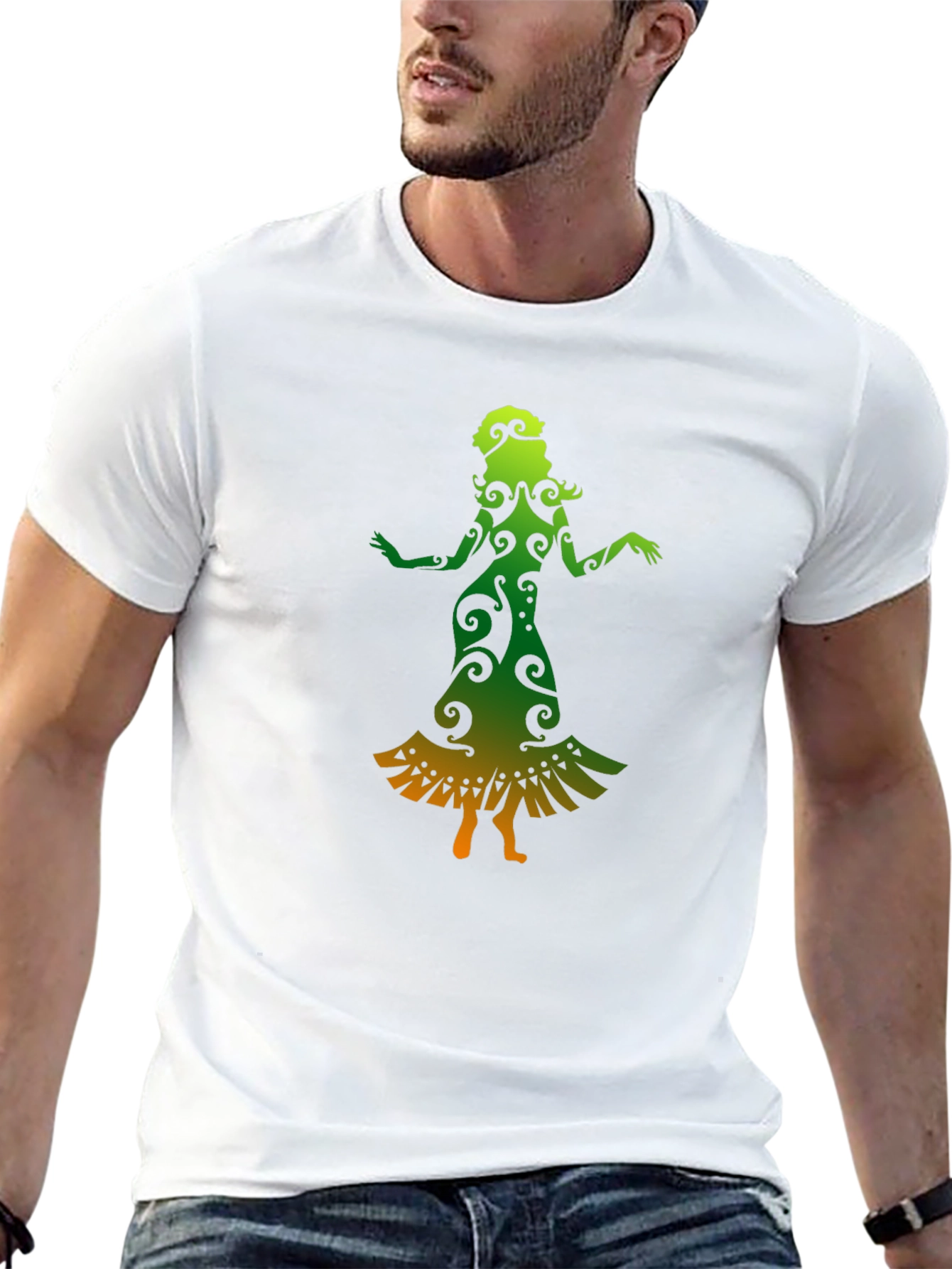 Dance Silhouette Tee - Unique Gradient Design