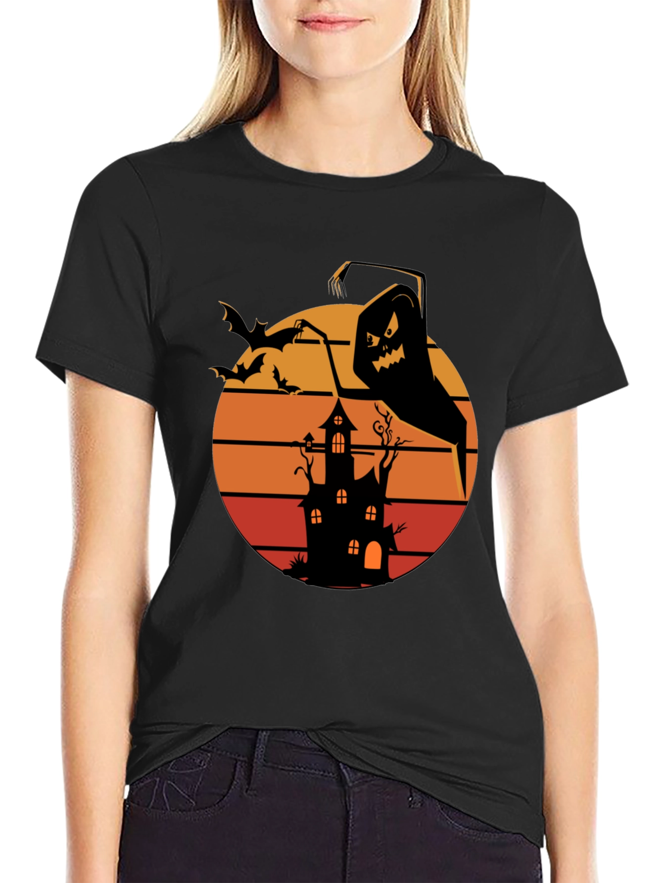 Halloween Ghost House Tee