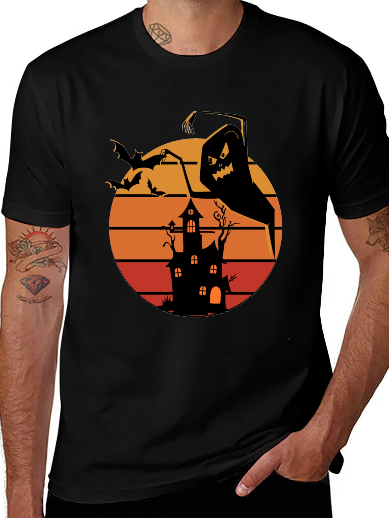 Halloween Ghost House Tee