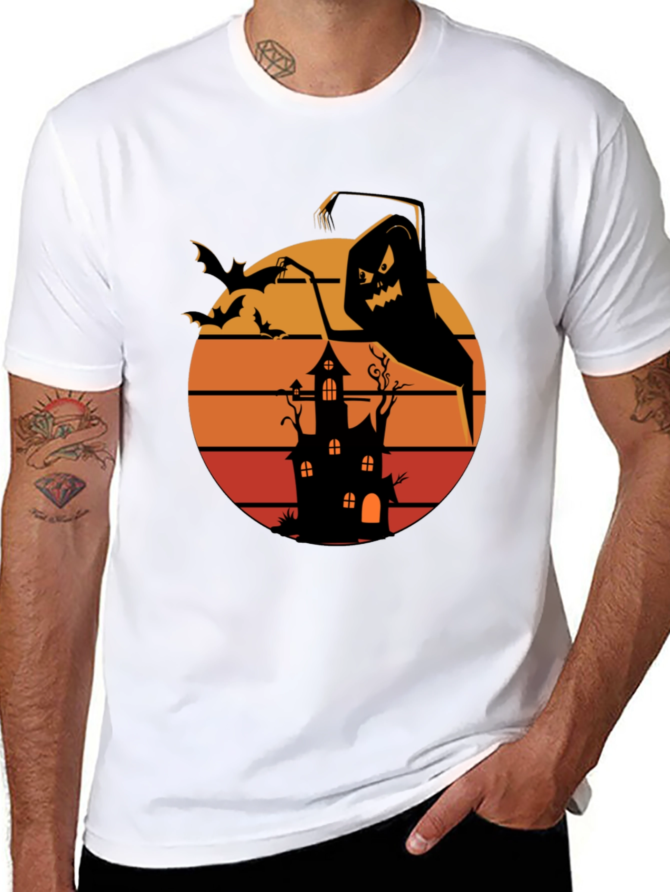 Halloween Ghost House Tee