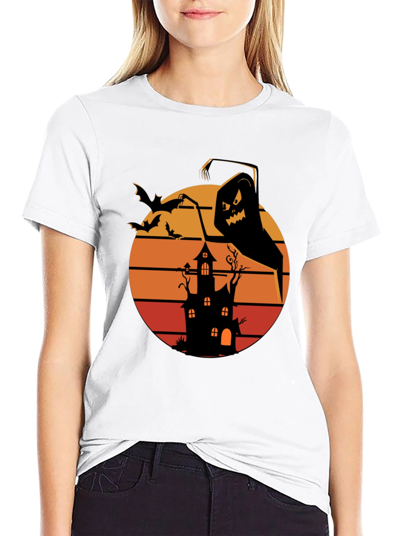 Halloween Ghost House Tee
