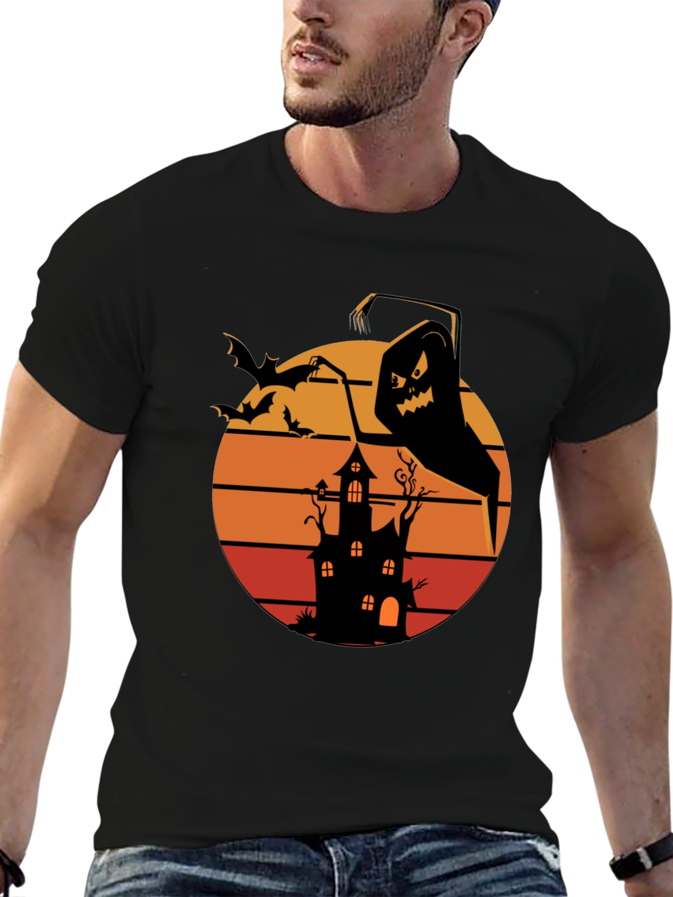 Halloween Ghost House Tee