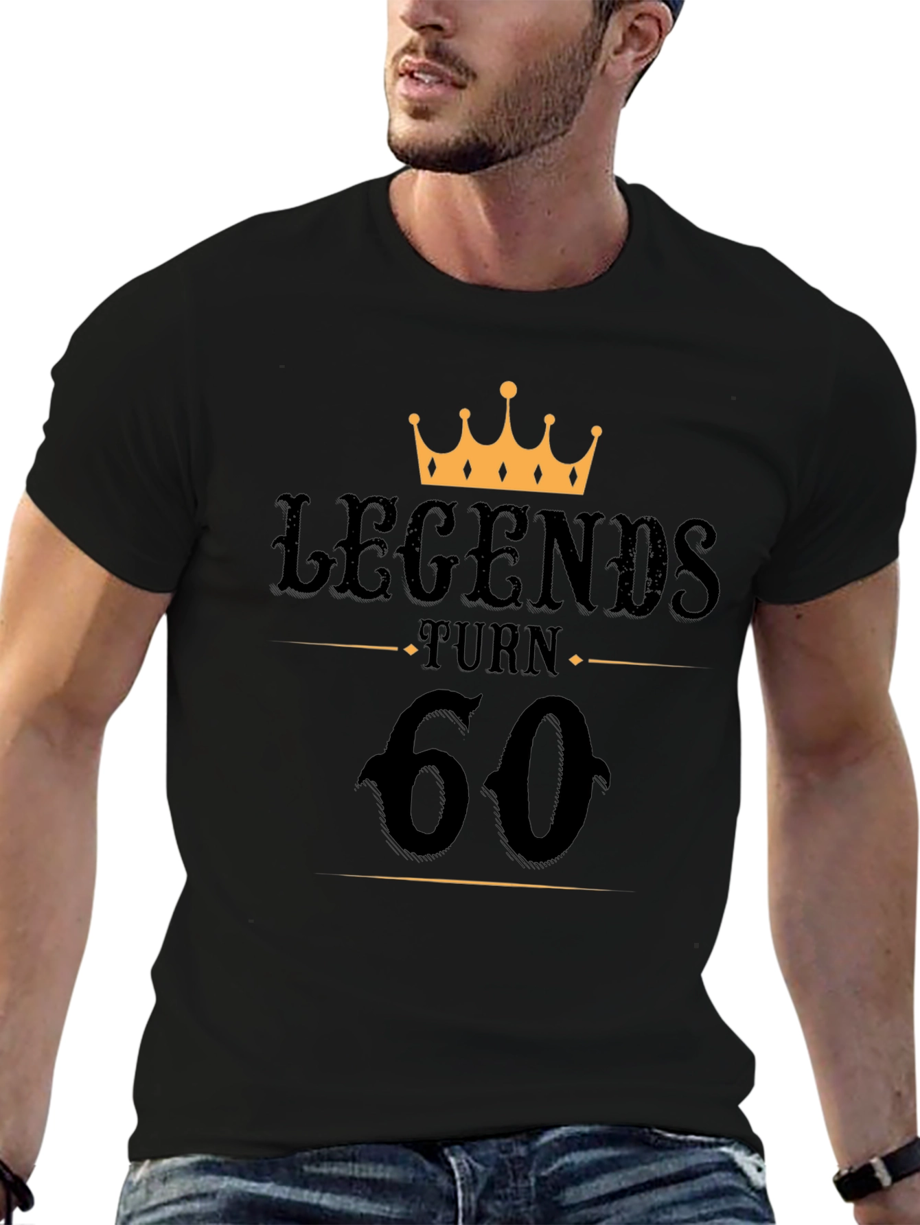 Legends Turn 60 Black T-Shirt