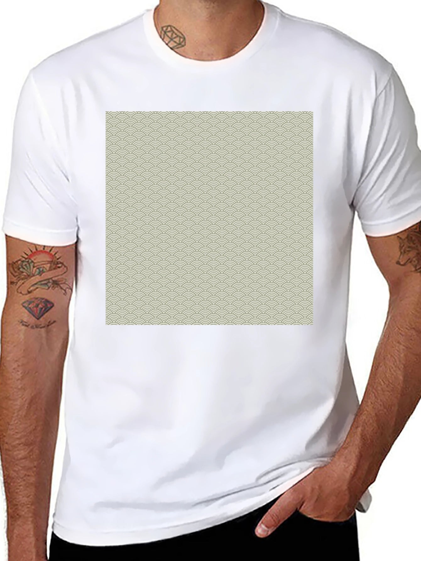 Wave Pattern Graphic T-Shirt - Classic Casual Style