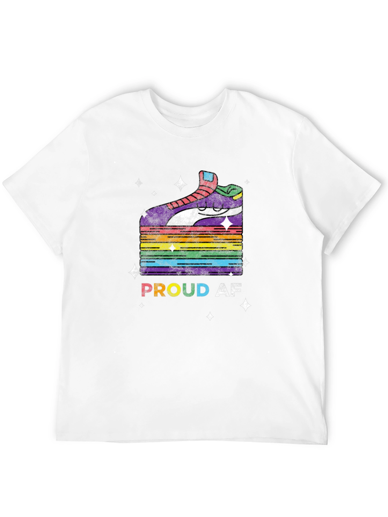 Proud AF Pride Rainbow Shoe T-Shirt
