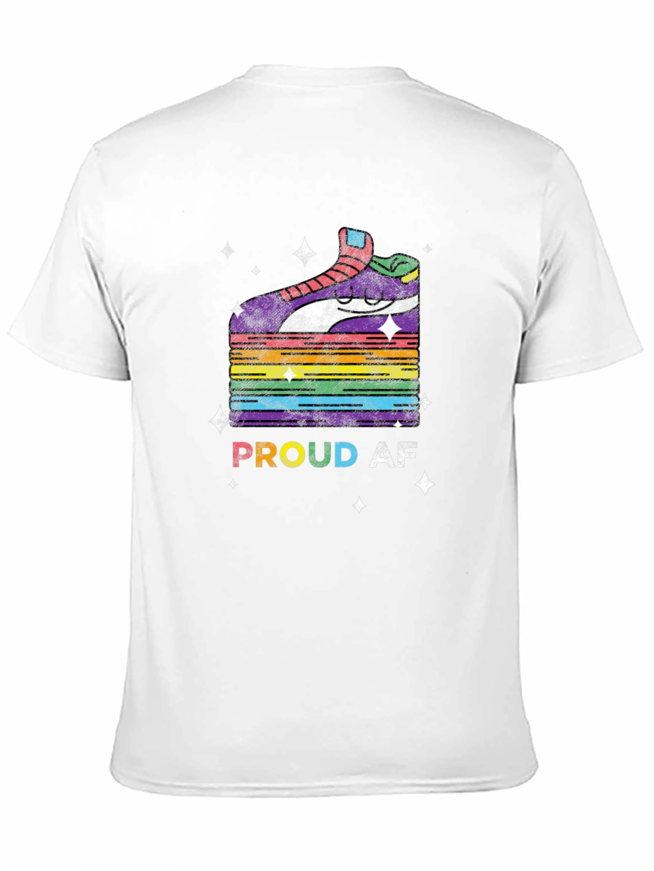 Proud AF Pride Rainbow Shoe T-Shirt