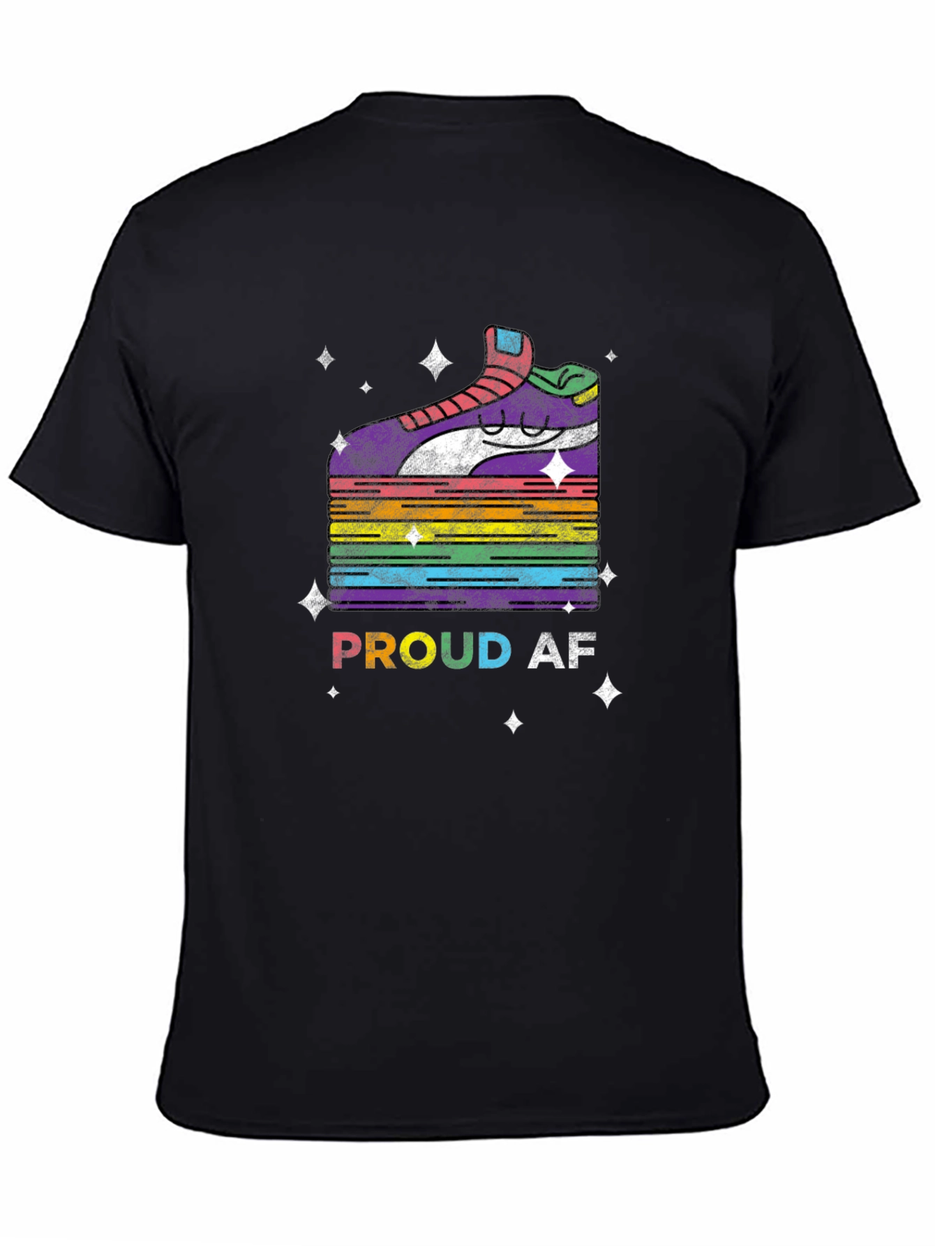 Proud AF Pride Rainbow Shoe T-Shirt