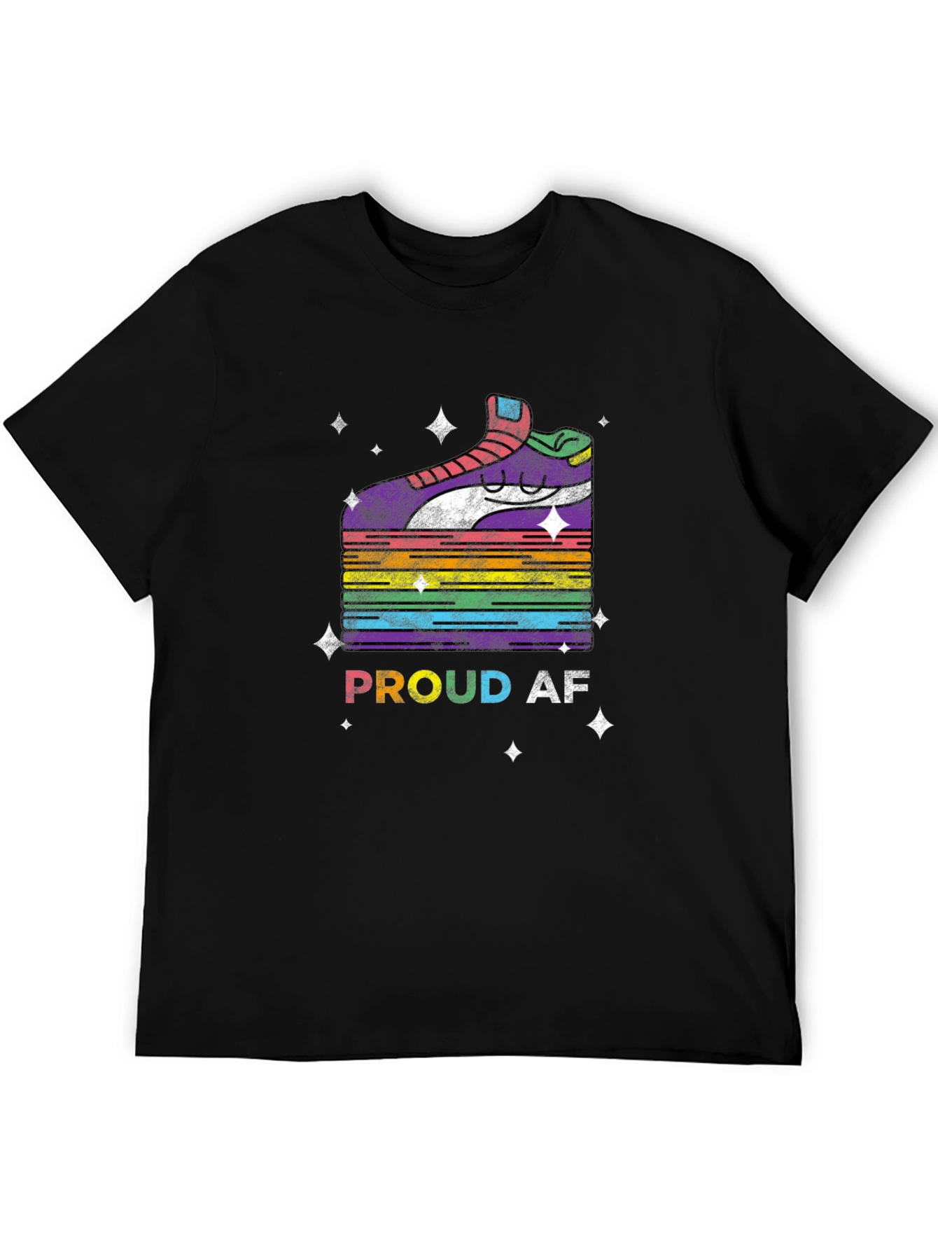 Proud AF Pride Rainbow Shoe T-Shirt