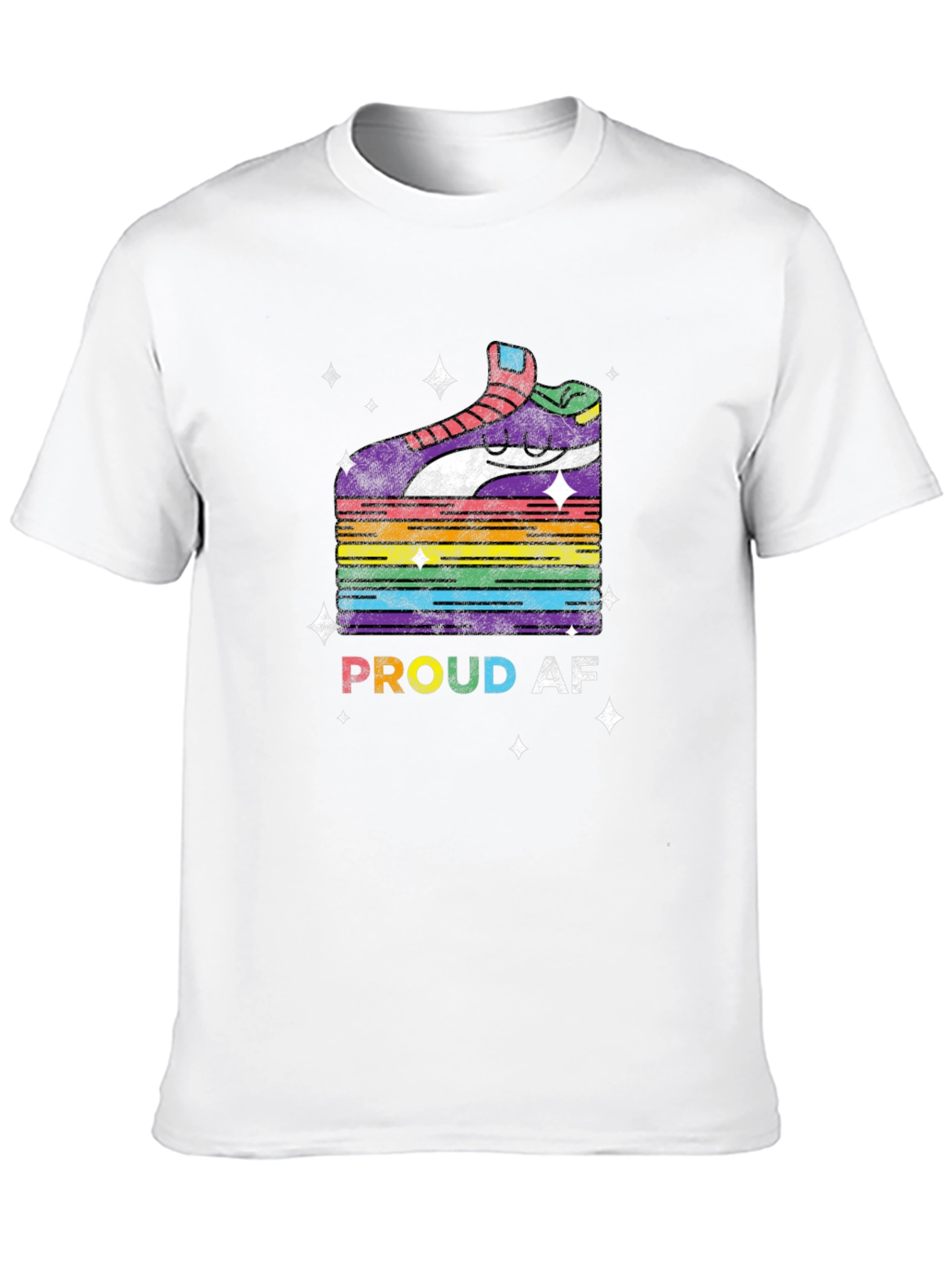 Proud AF Pride Rainbow Shoe T-Shirt