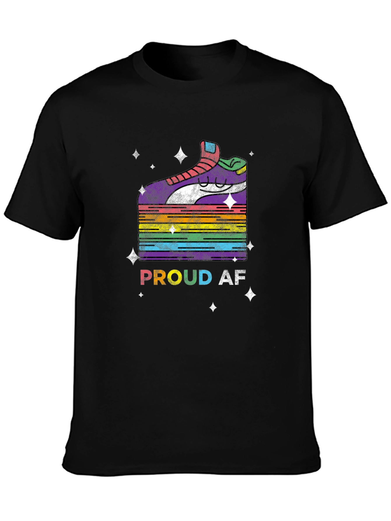 Proud AF Pride Rainbow Shoe T-Shirt