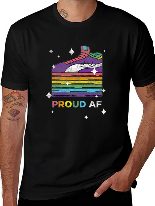Proud AF Pride Rainbow Shoe T-Shirt