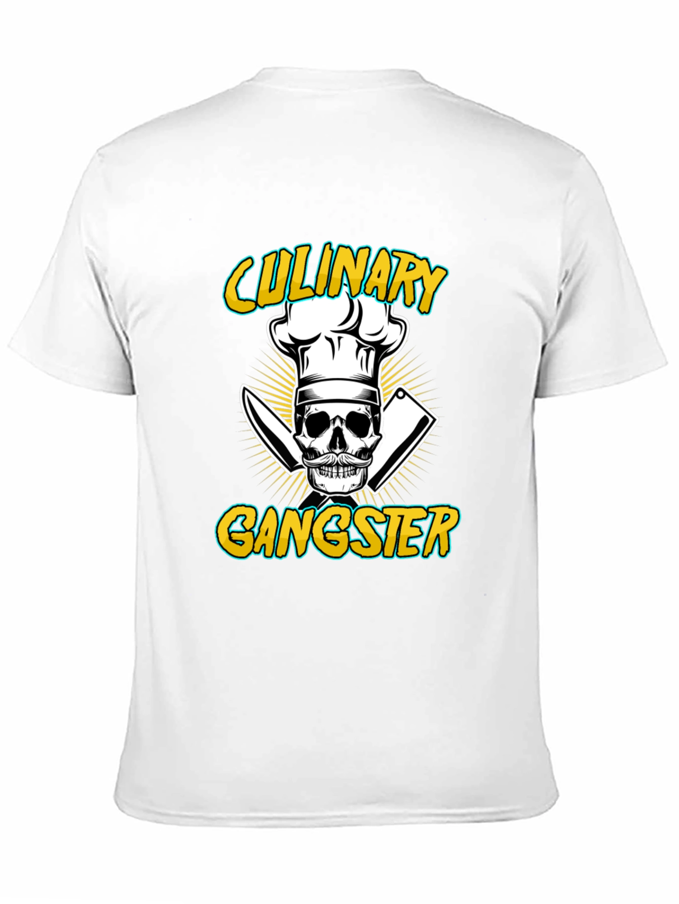 Culinary Gangster T-Shirt - Skull Chef Design