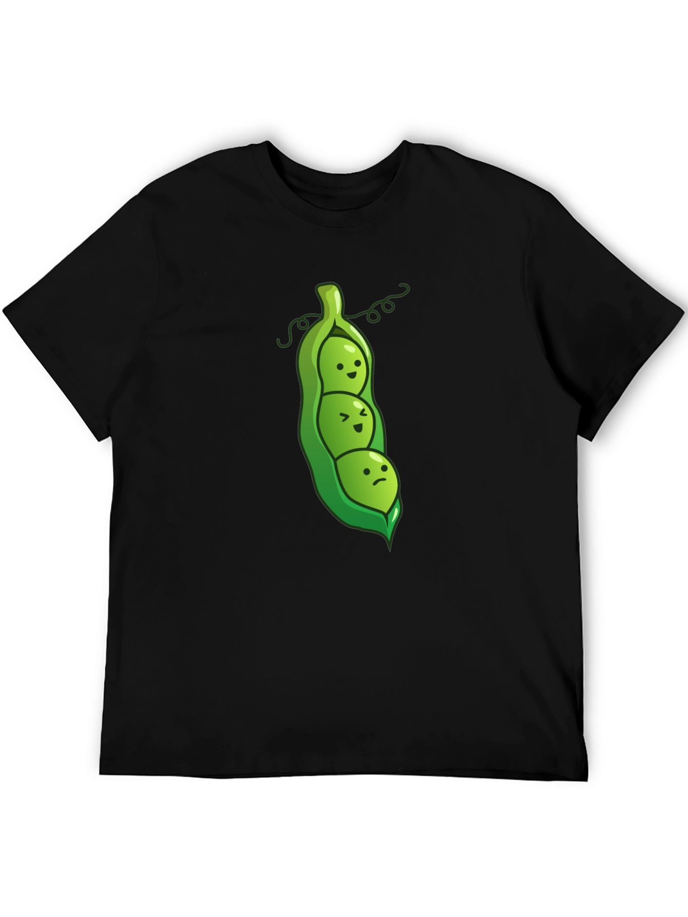 Three Peas in a Pod Graphic Tee - Black