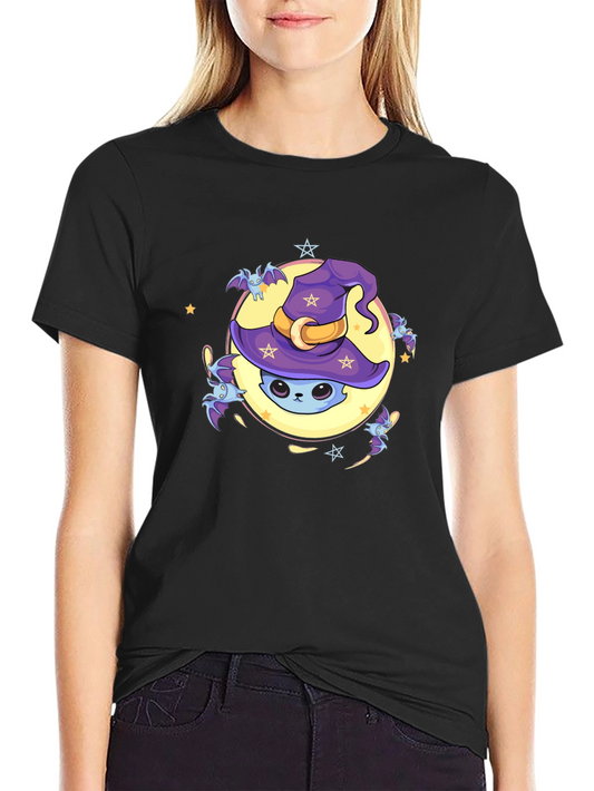 Halloween Cat Moon T-Shirt