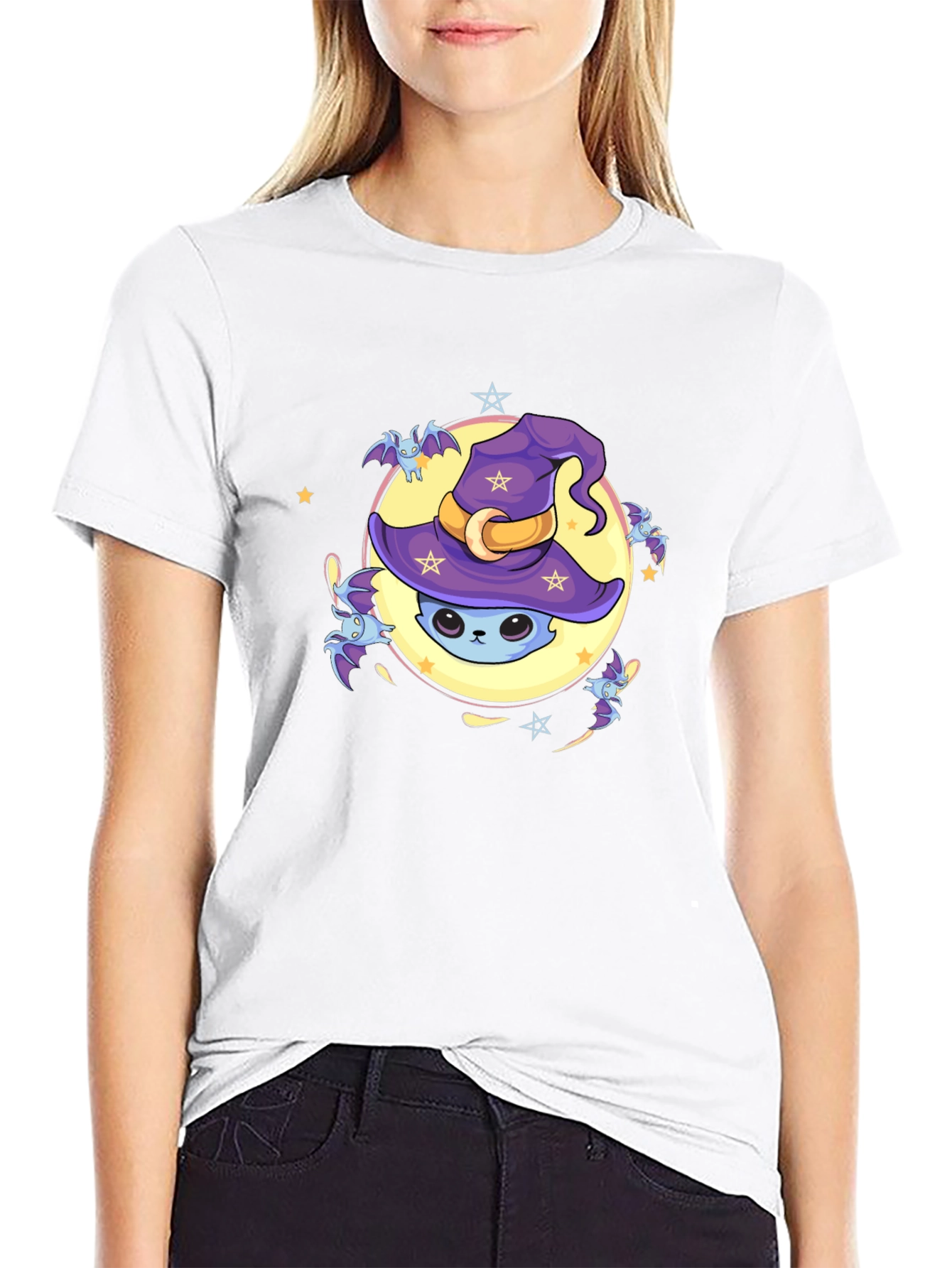Halloween Cat Moon T-Shirt