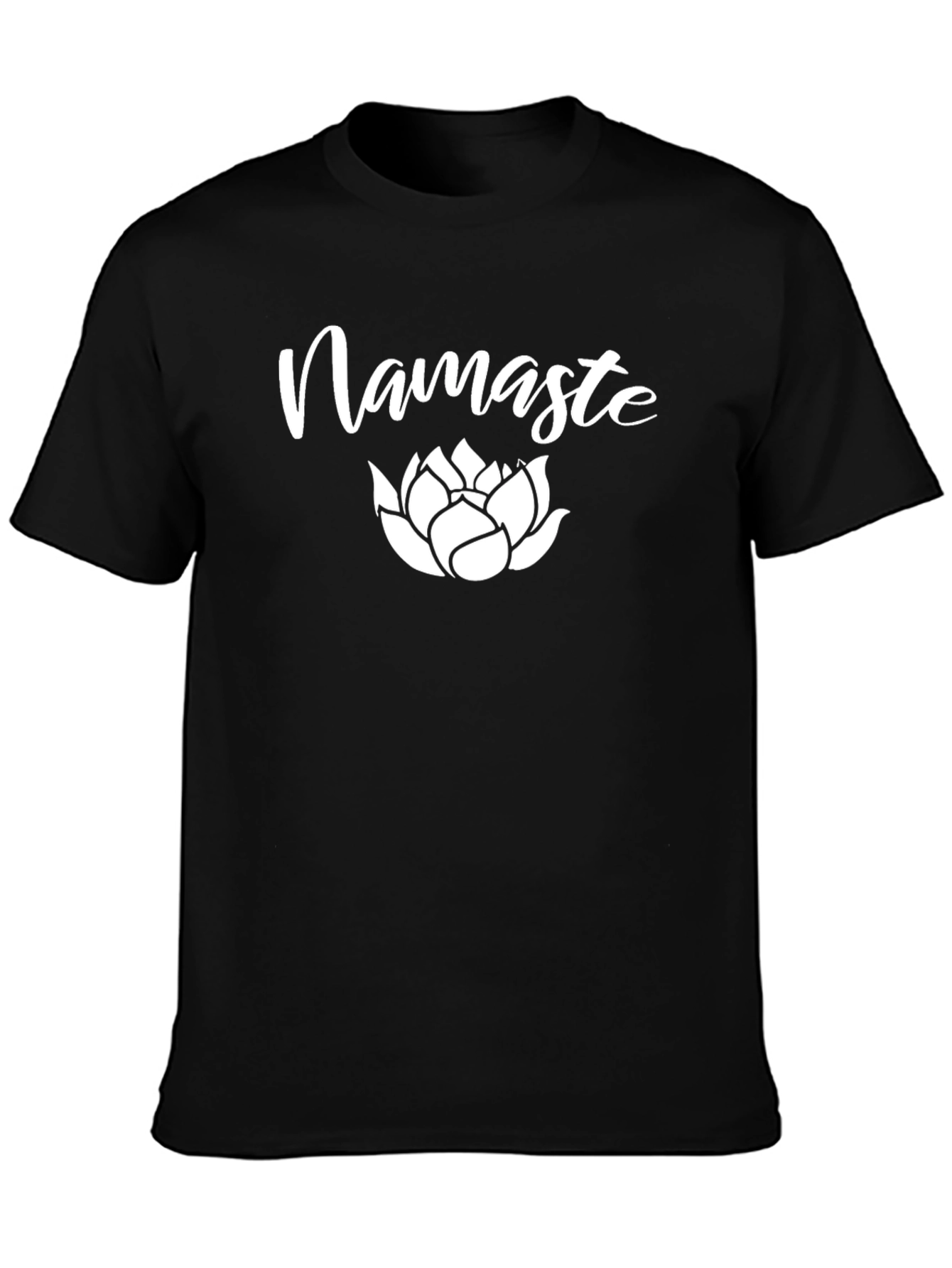 Namaste Lotus Black Graphic T-Shirt