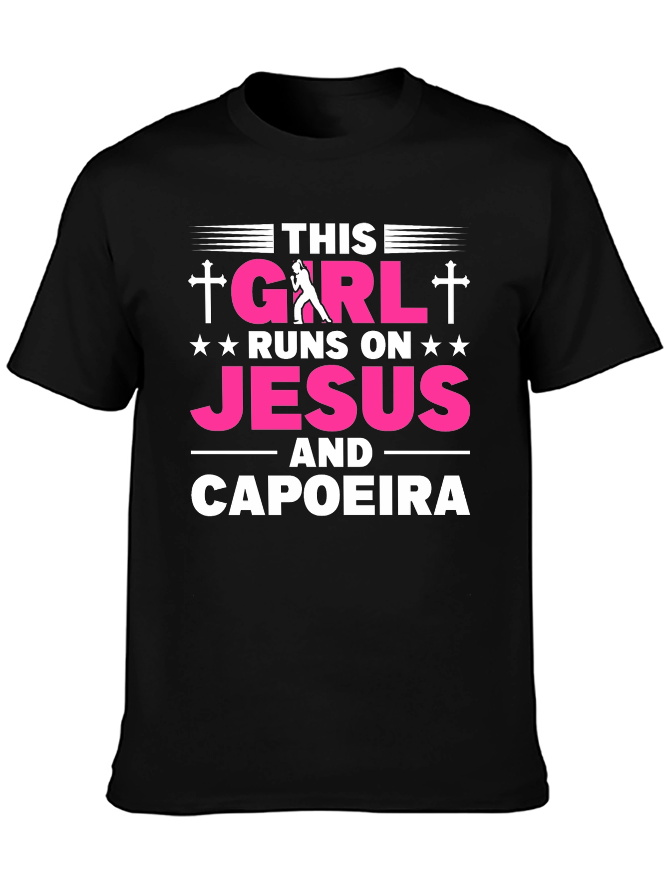 This Girl Runs on Jesus and Capoeira T-Shirt