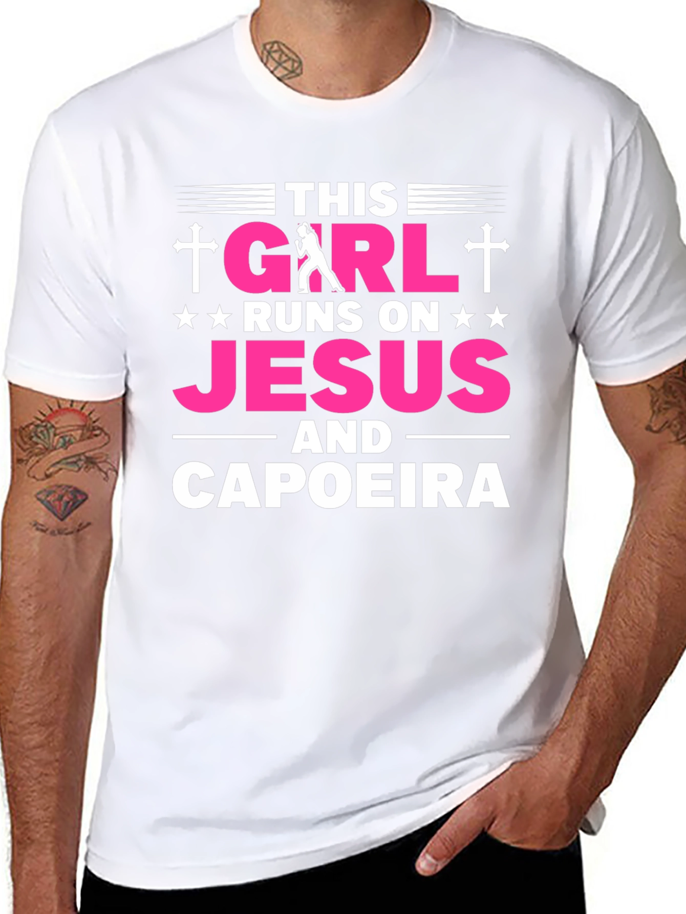 This Girl Runs on Jesus and Capoeira T-Shirt