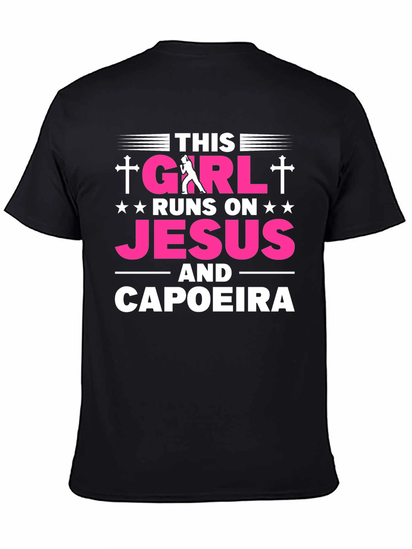 This Girl Runs on Jesus and Capoeira T-Shirt