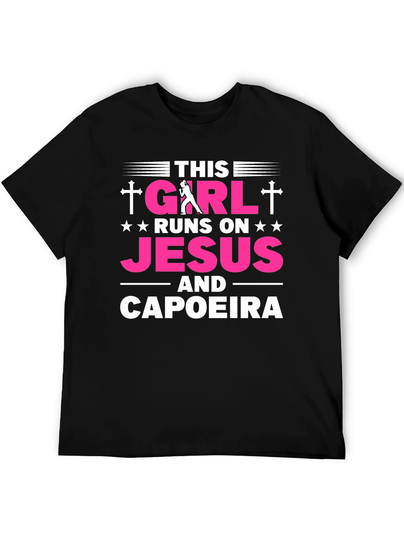 This Girl Runs on Jesus and Capoeira T-Shirt