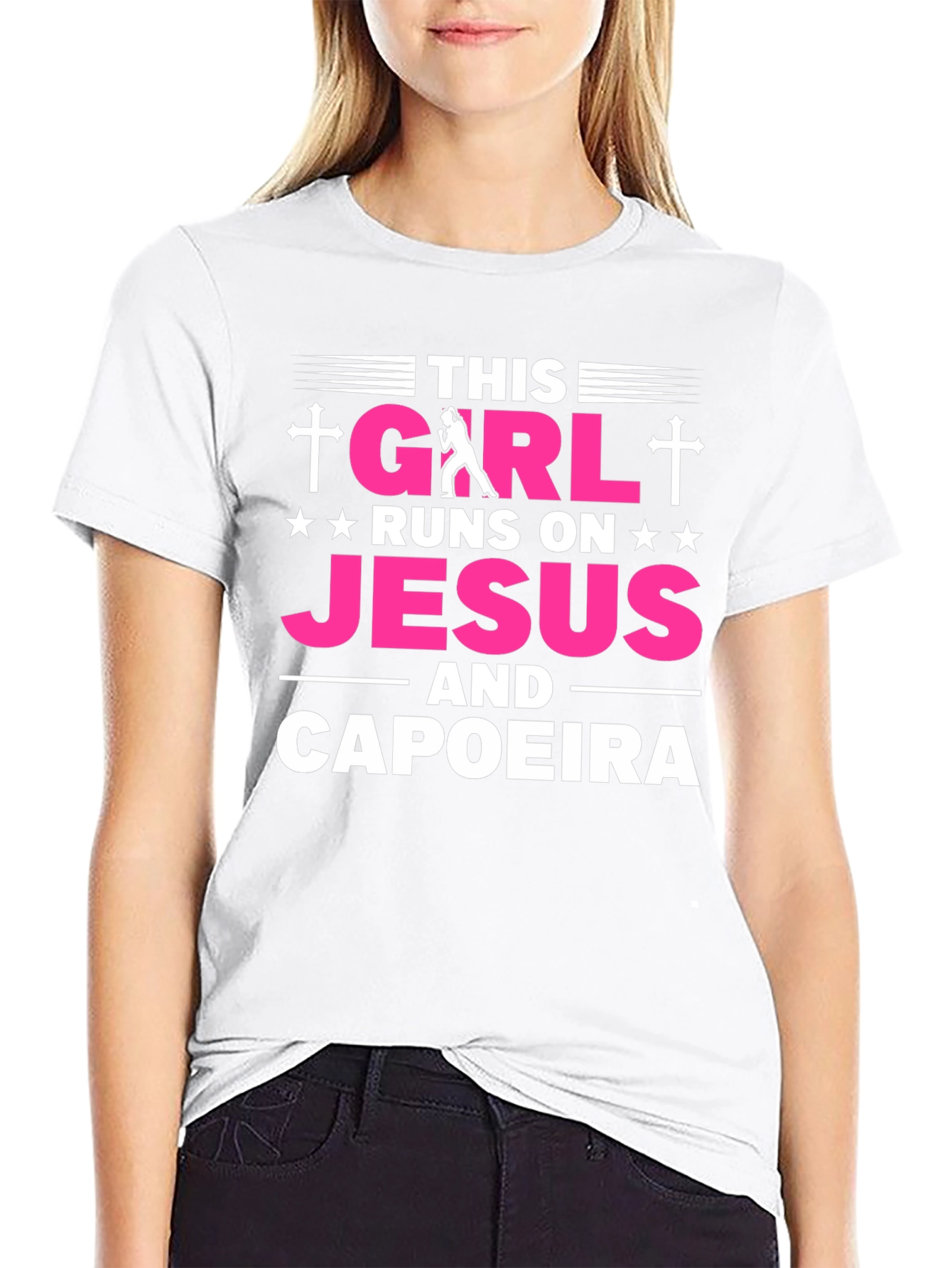 This Girl Runs on Jesus and Capoeira T-Shirt
