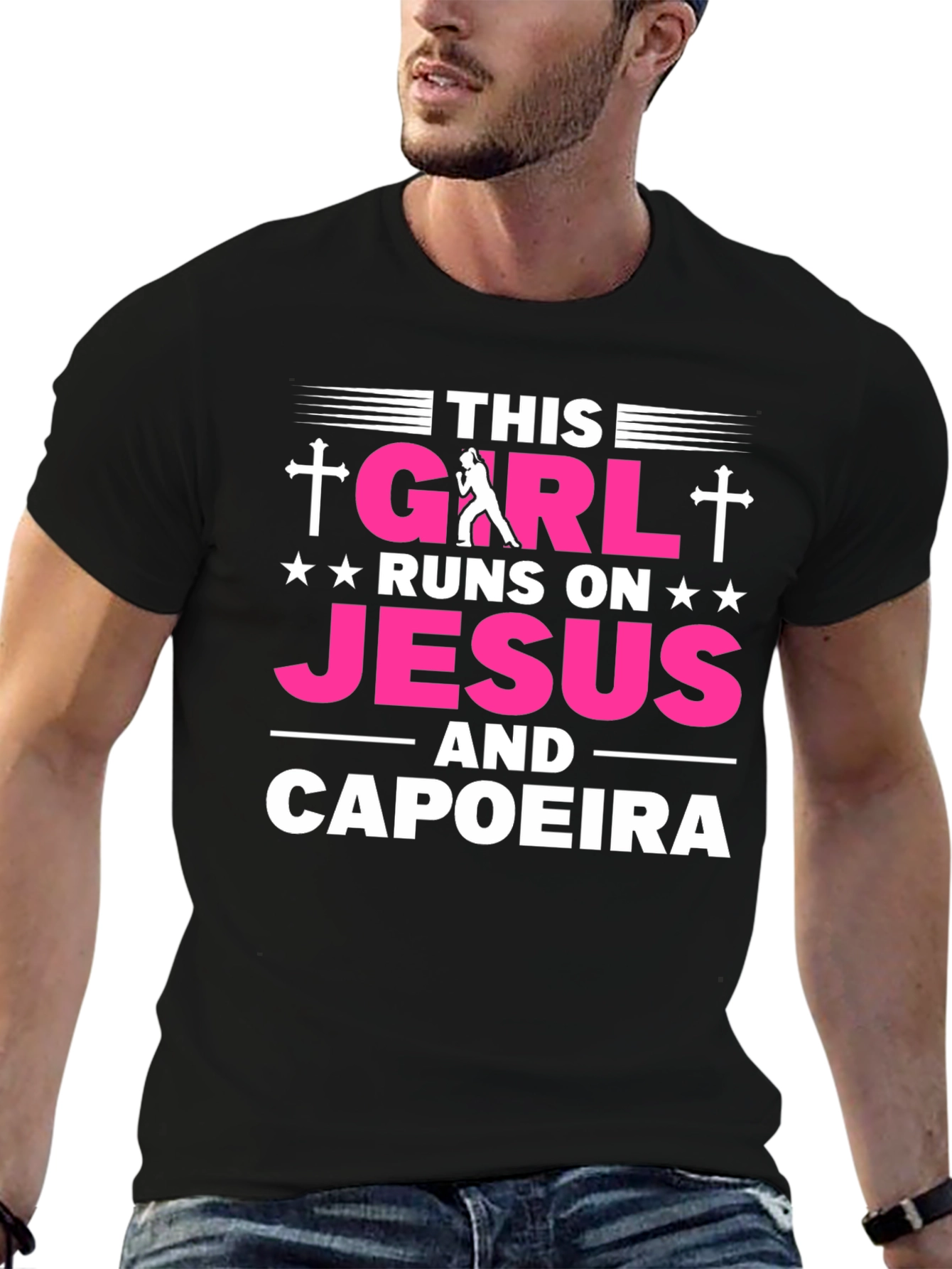 This Girl Runs on Jesus and Capoeira T-Shirt