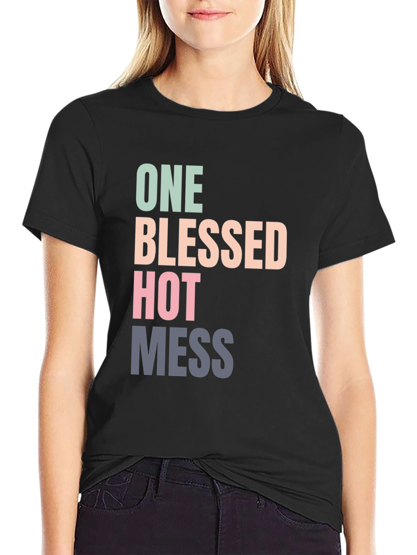 One Blessed Hot Mess Graphic Tee