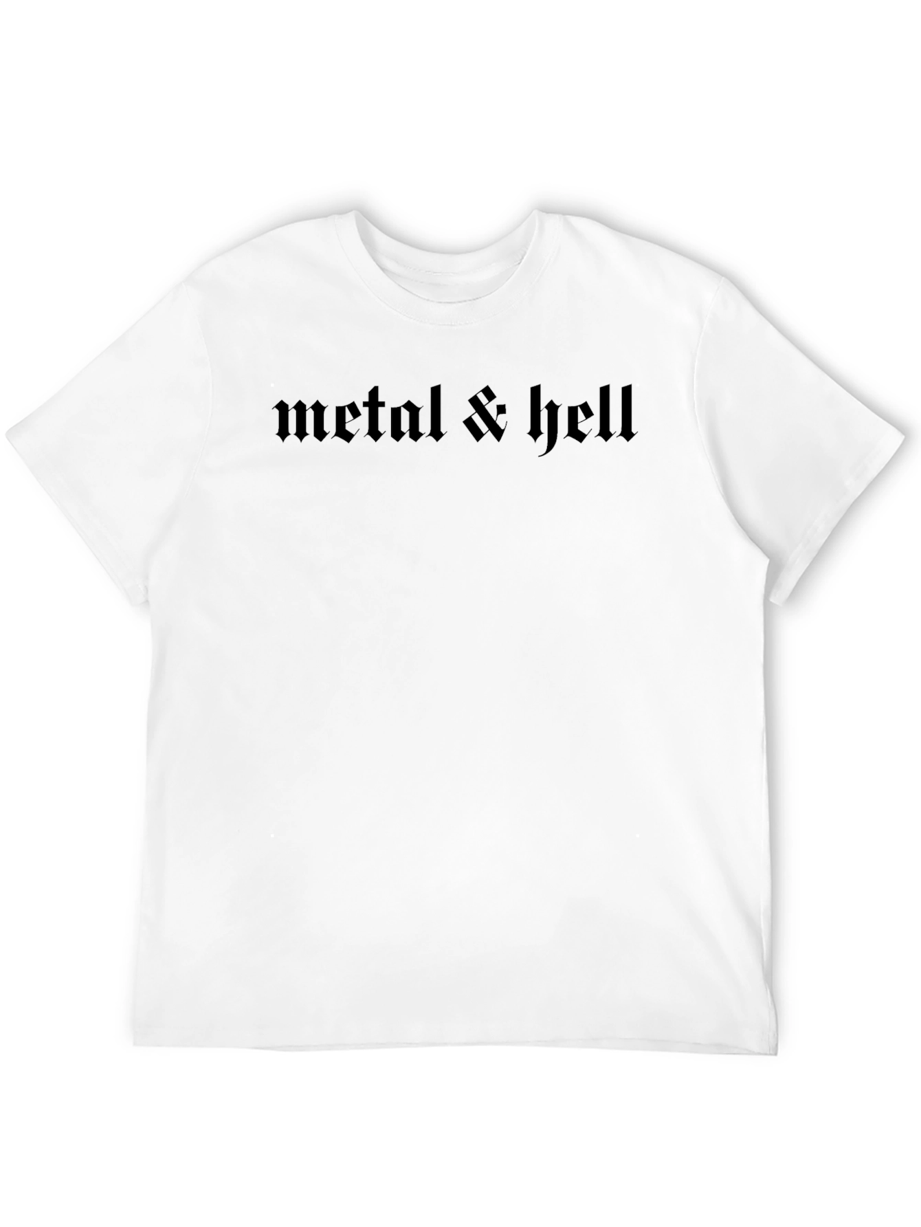 Metal & Hell Black Graphic Tee - Gothic Style