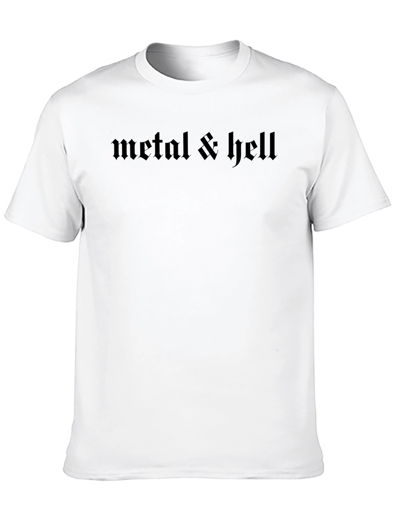 Metal & Hell Black Graphic Tee - Gothic Style