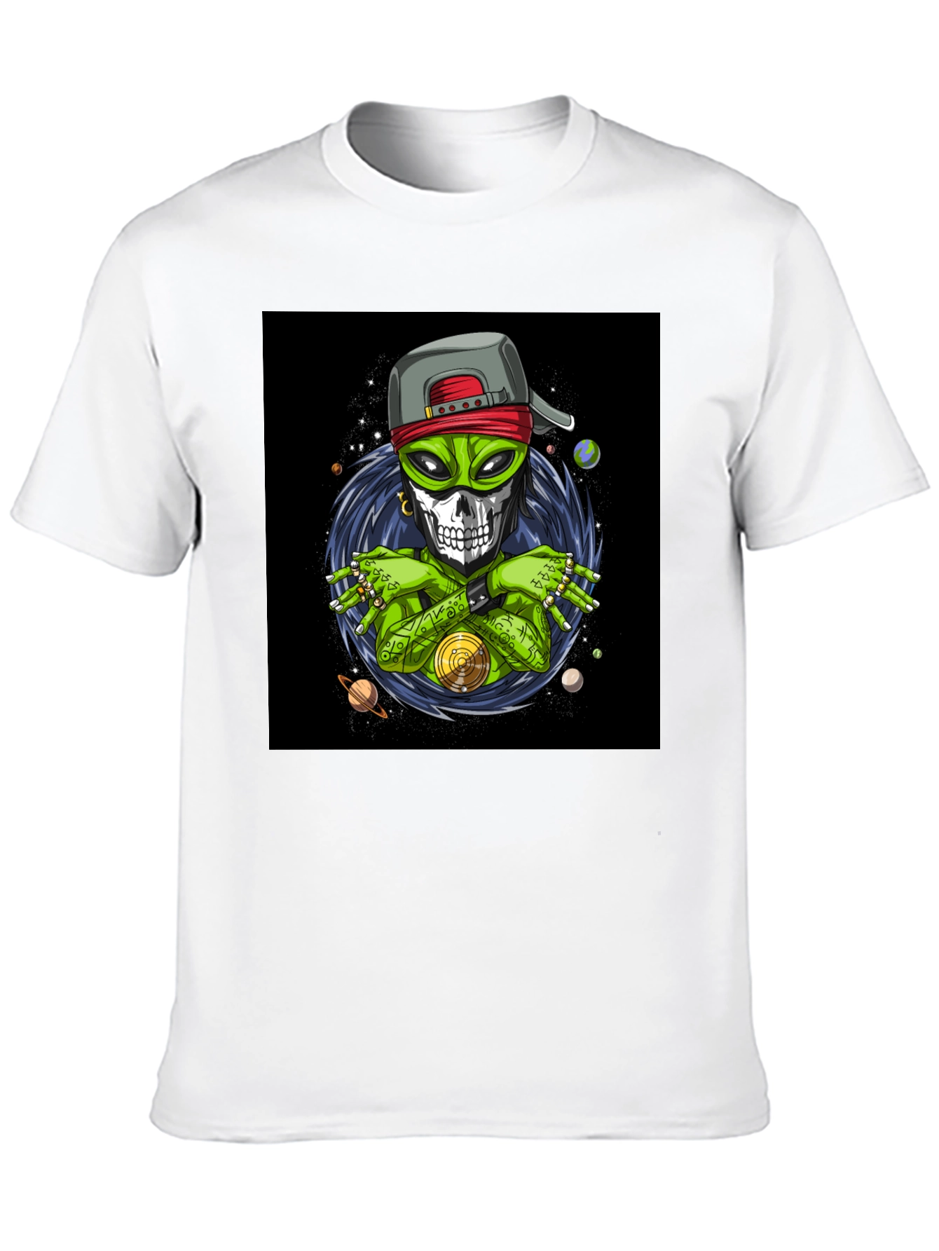 Alien Rapper Graphic T-Shirt - Black Cotton Tee