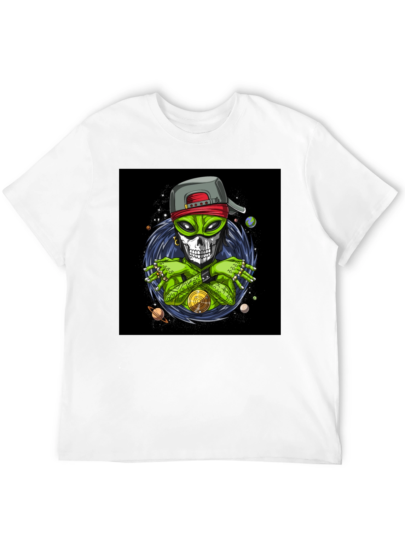 Alien Rapper Graphic T-Shirt - Black Cotton Tee
