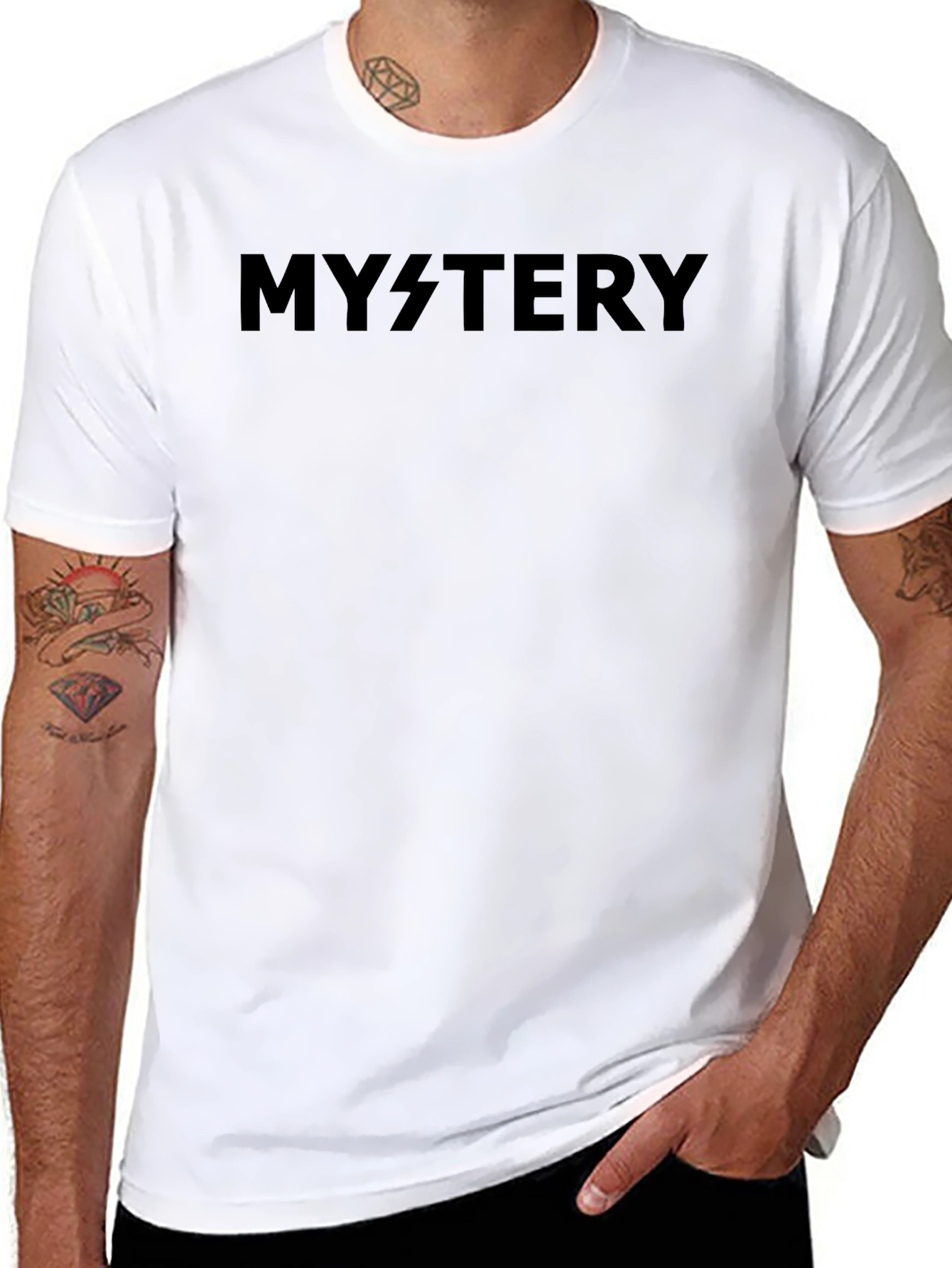 Mystery Black Graphic Tee Shirt