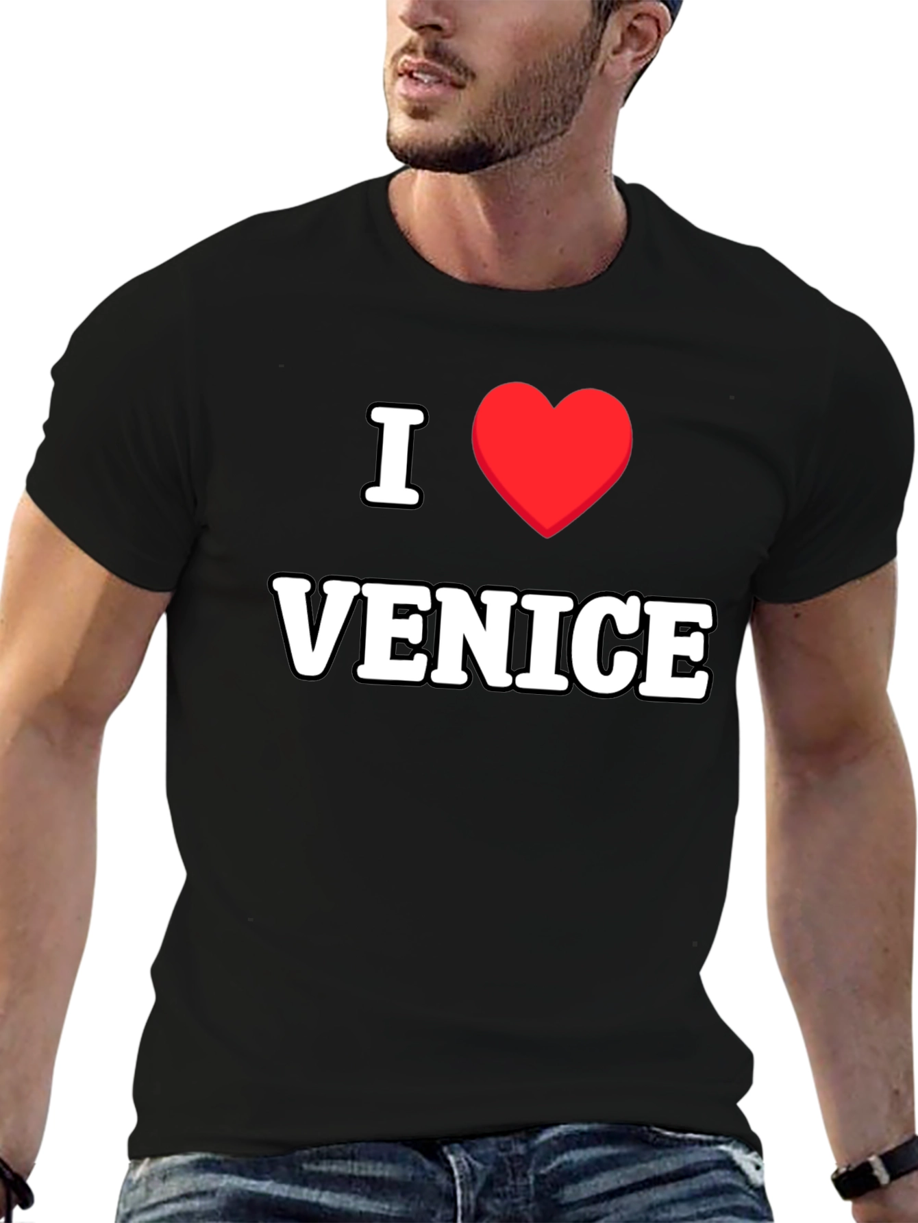 I Love Venice T-Shirt - Classic Black Tee