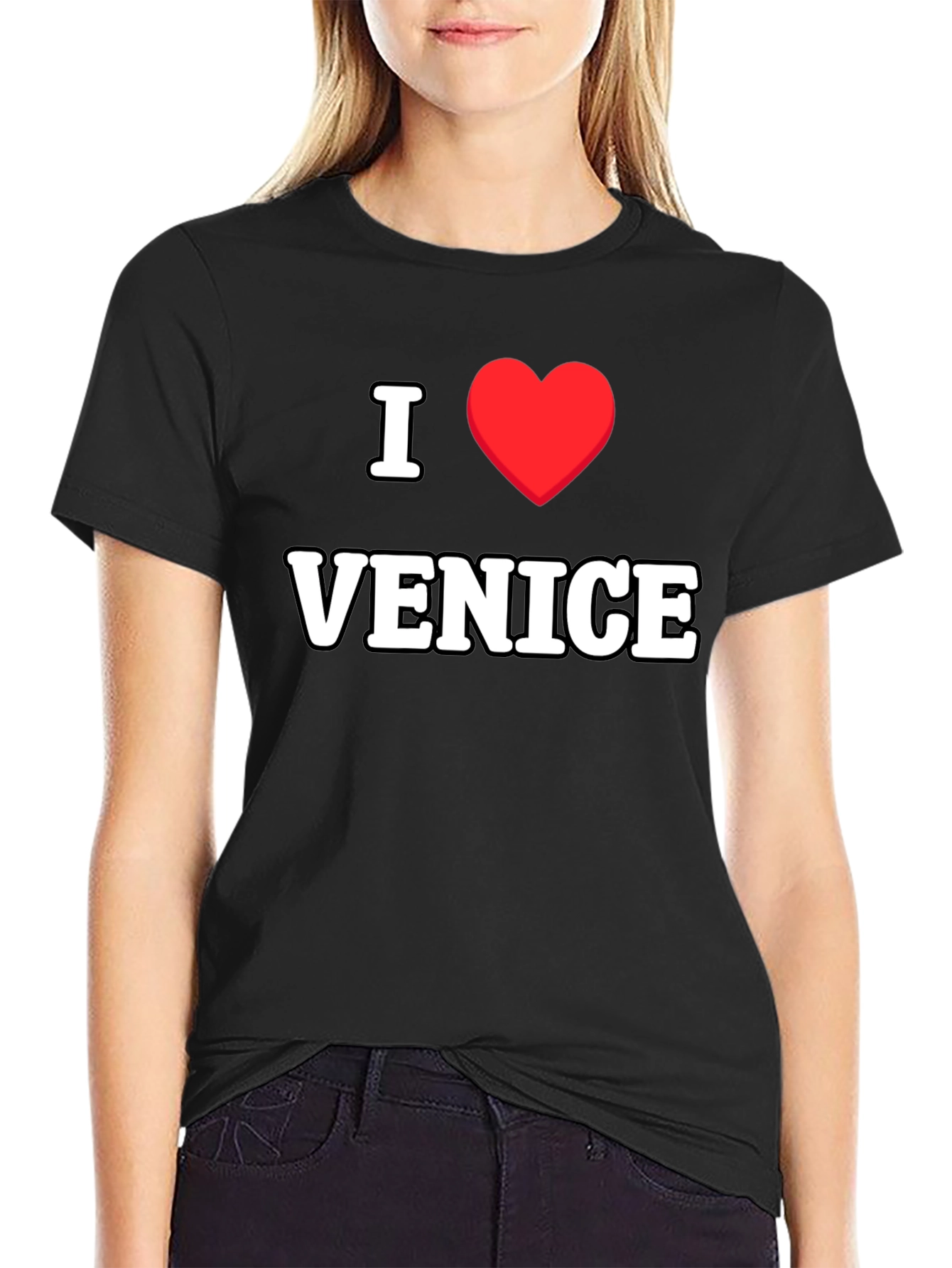 I Love Venice T-Shirt - Classic Black Tee