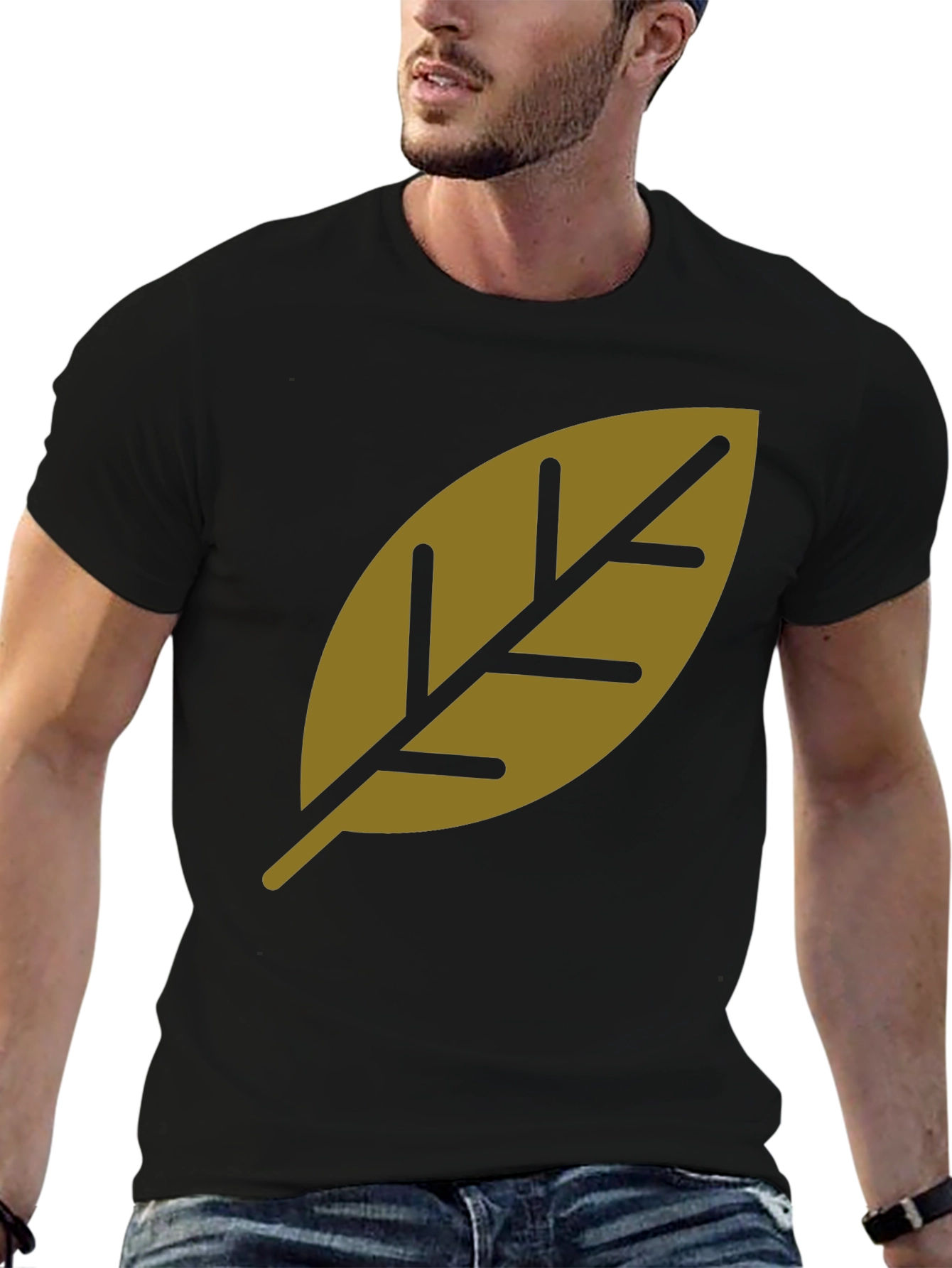 Leaf Graphic Print T-Shirt - Stylish Casual Tee