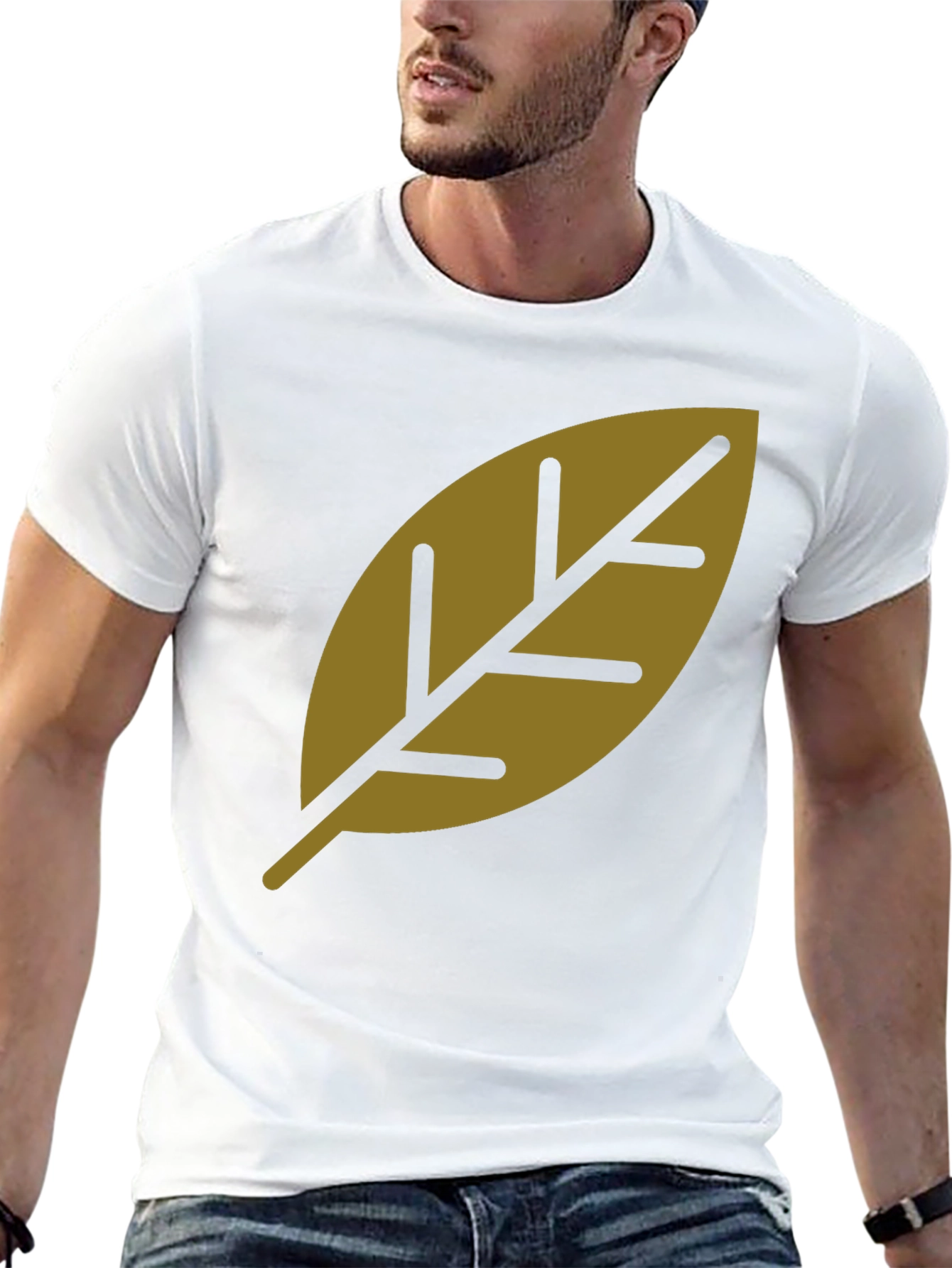 Leaf Graphic Print T-Shirt - Stylish Casual Tee