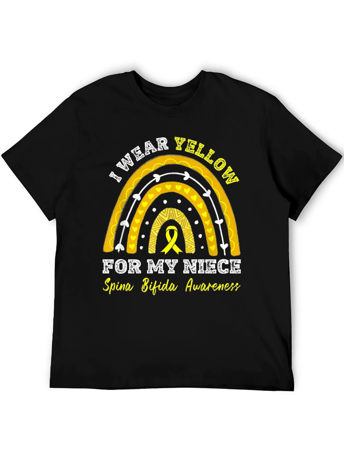 Spina Bifida Awareness Yellow Ribbon T-Shirt