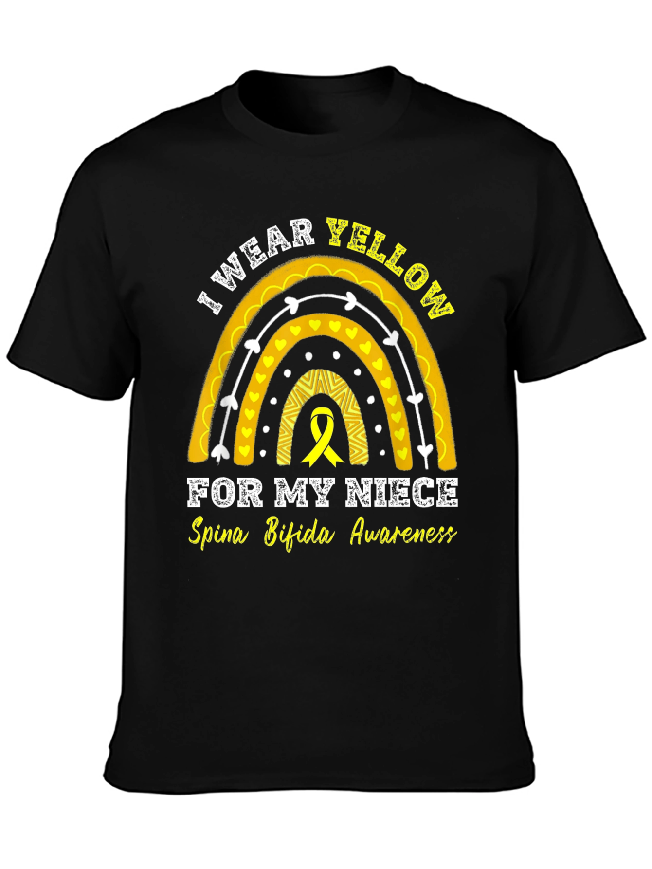 Spina Bifida Awareness Yellow Ribbon T-Shirt