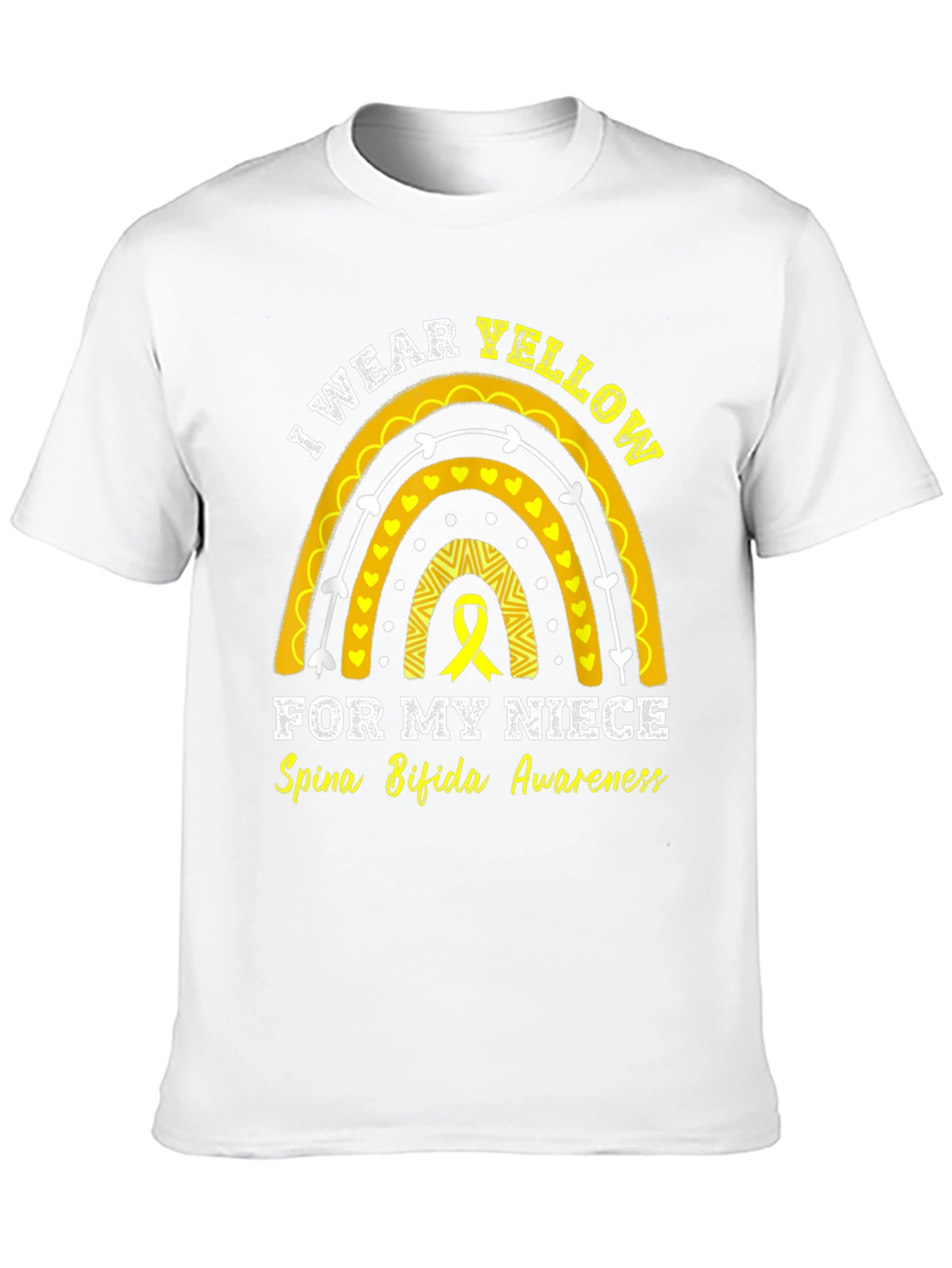 Spina Bifida Awareness Yellow Ribbon T-Shirt